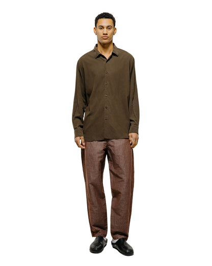 lost & found CASEY CASEY CASEY CASEY Big Raccourice Shirt Spun Silk Brown