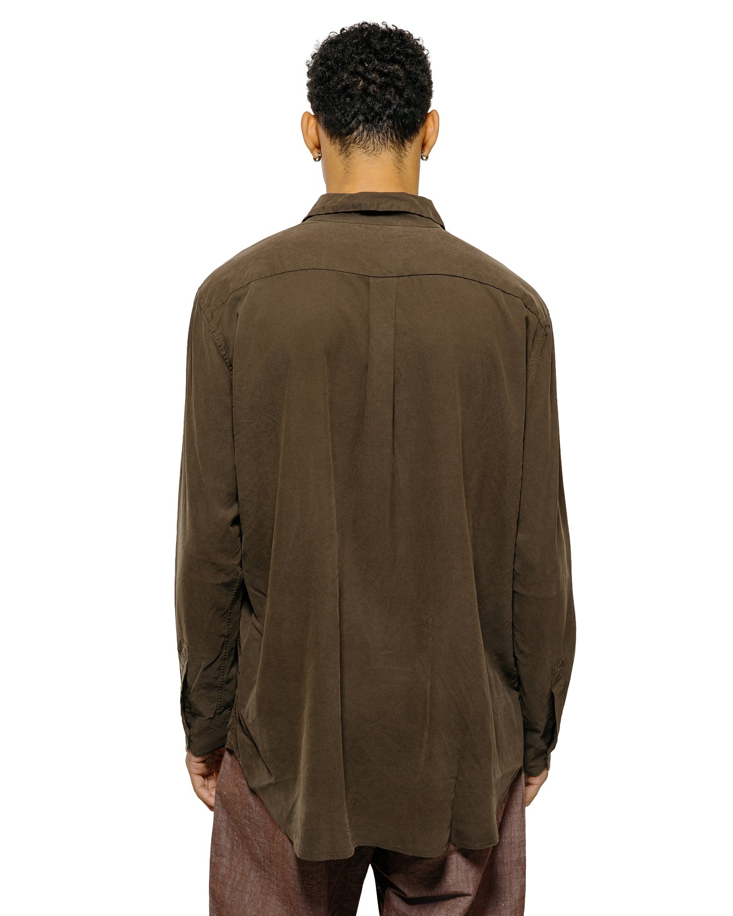 lost & found CASEY CASEY CASEY CASEY Big Raccourice Shirt Spun Silk Brown