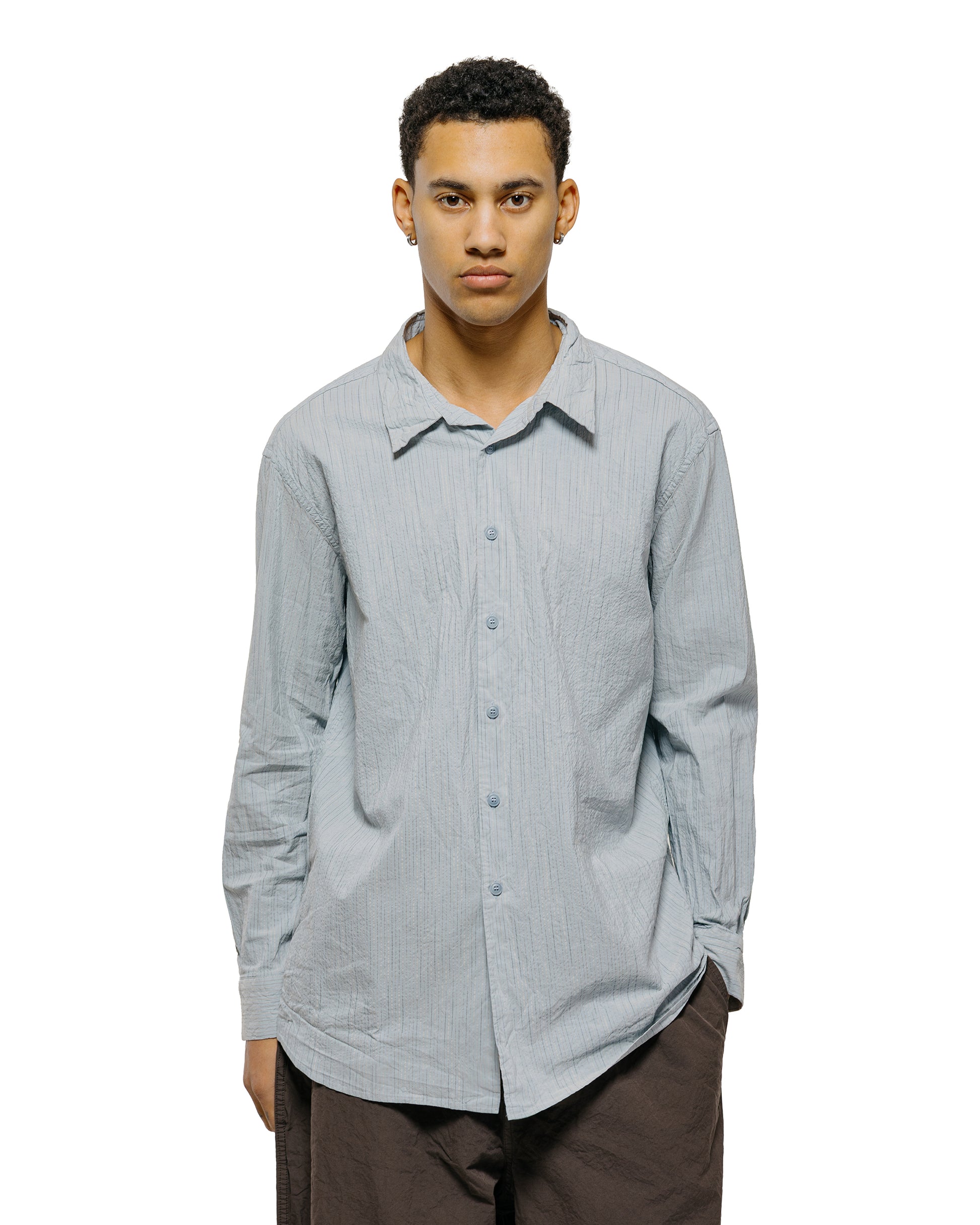 lost & found CASEY CASEY CASEY CASEY Fabiano Shirt Wind Stripe Blue Stripe