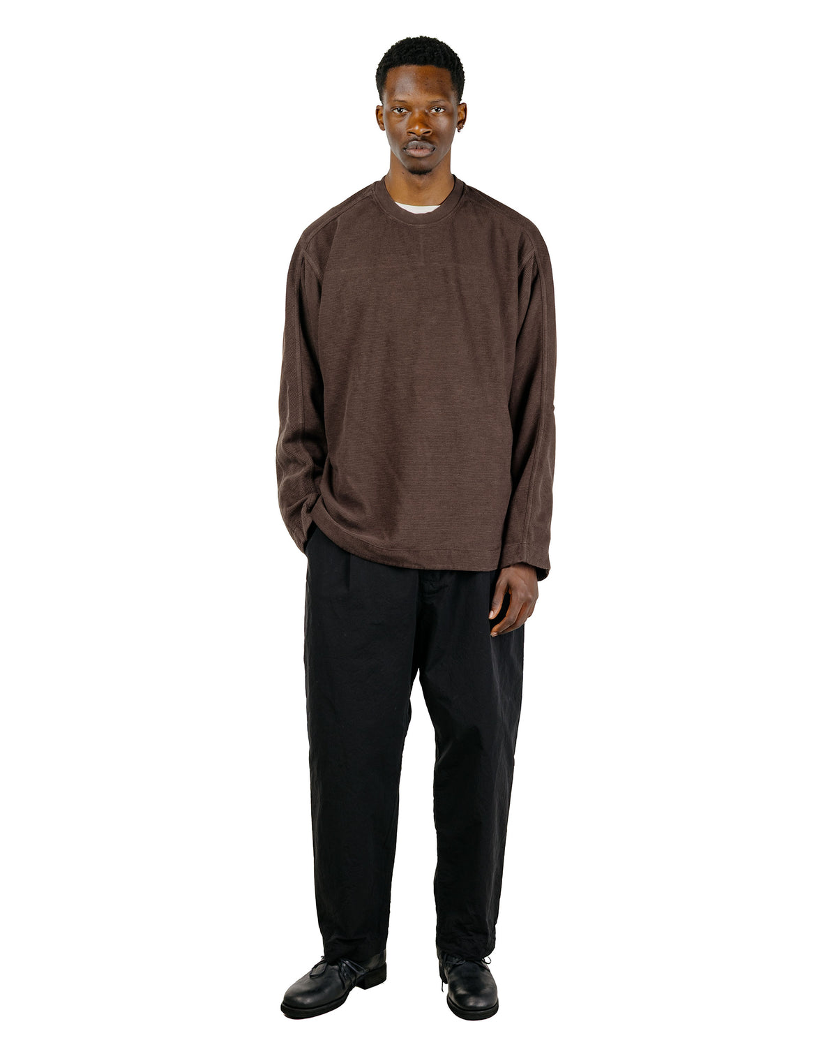 CASEY CASEY Workwear Sweatshirt Weavy Jersey Dark Brown