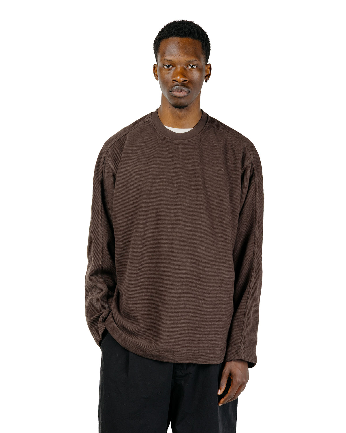 CASEY CASEY Workwear Sweatshirt Weavy Jersey Dark Brown