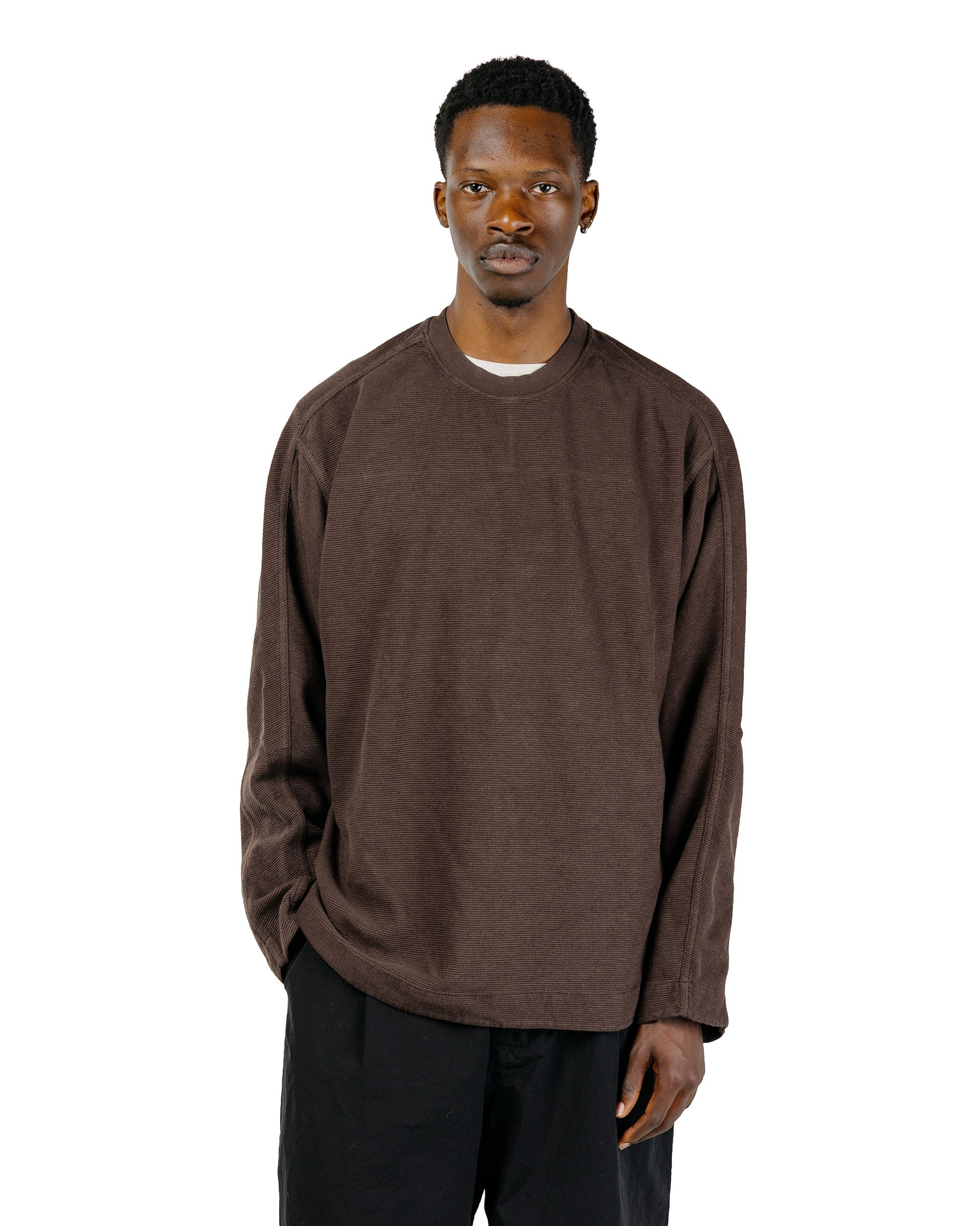 CASEY CASEY Workwear Sweatshirt Weavy Jersey Dark Brown