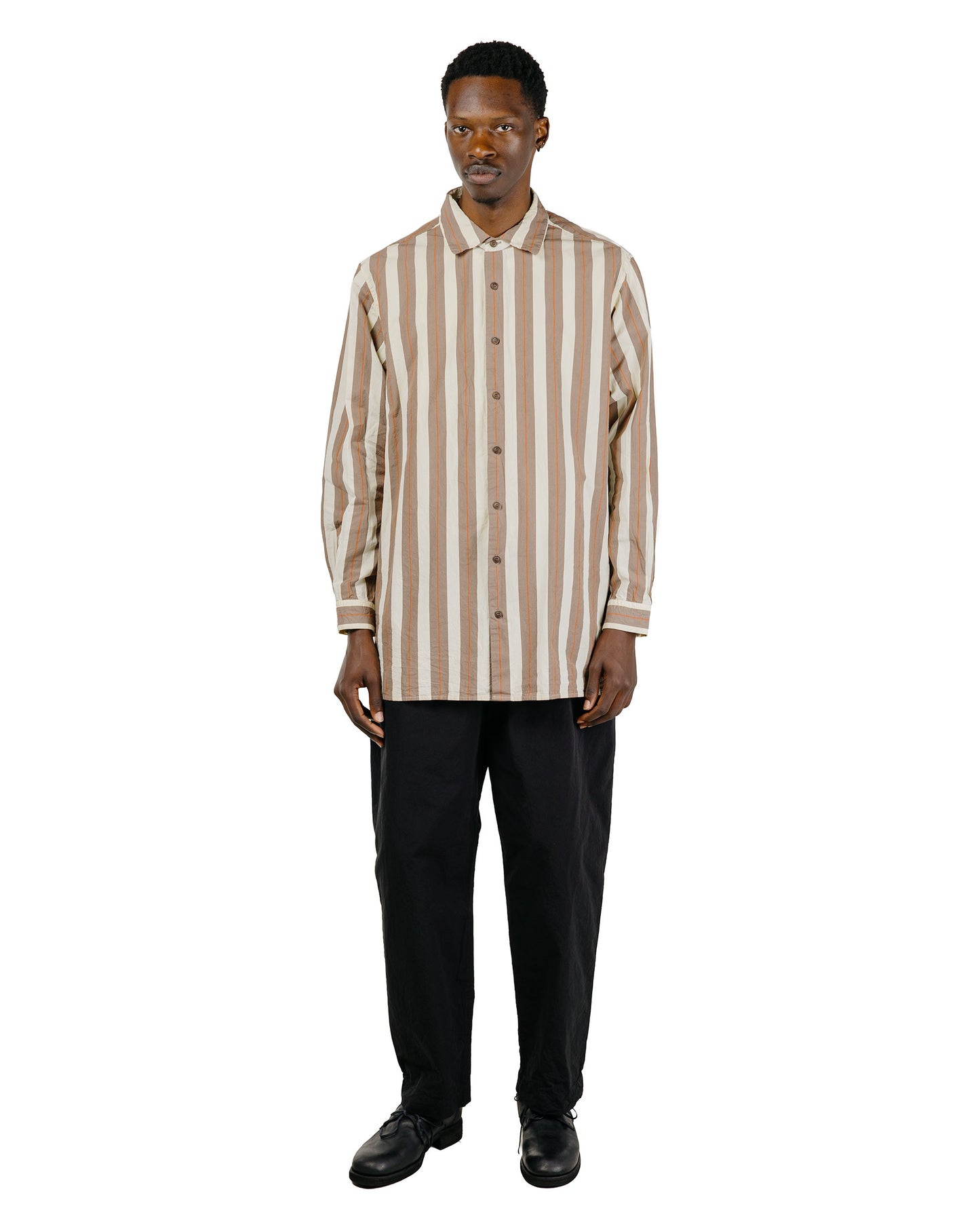 CASEY CASEY Ikla Shirt Paper Cot Stripe Beige Stripe