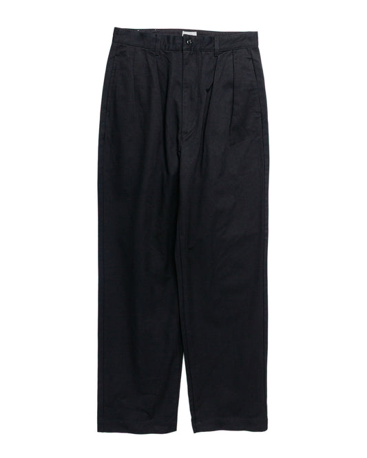 lost & found CIOTA CIOTA 2 Tuck Chino Cloth Pants (Stone Wash) Black