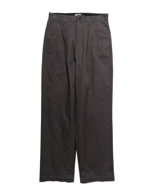 lost & found CIOTA CIOTA 2 Tuck Chino Cloth Pants (Stone Wash) Charcoal Grey