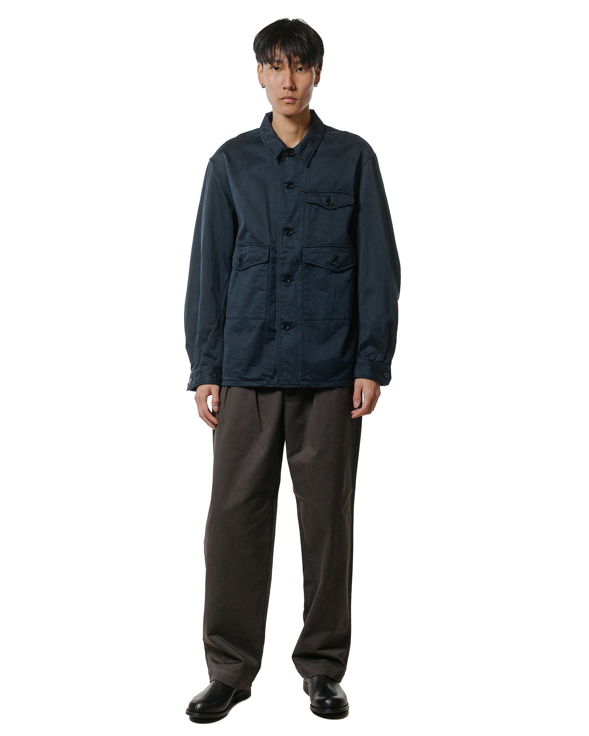 lost & found CIOTA CIOTA 2 Tuck Chino Cloth Pants (Stone Wash) Charcoal Grey