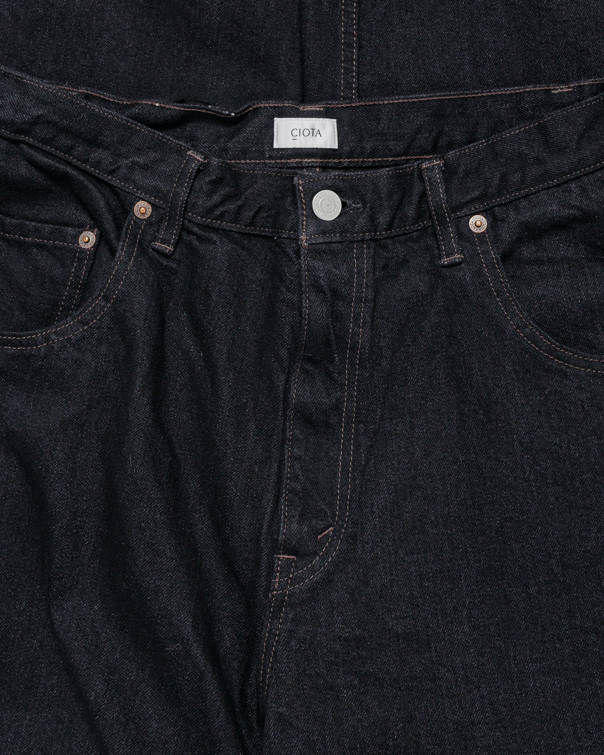 lost & found CIOTA CIOTA Baggy 5 Pockets Pants Black One Wash