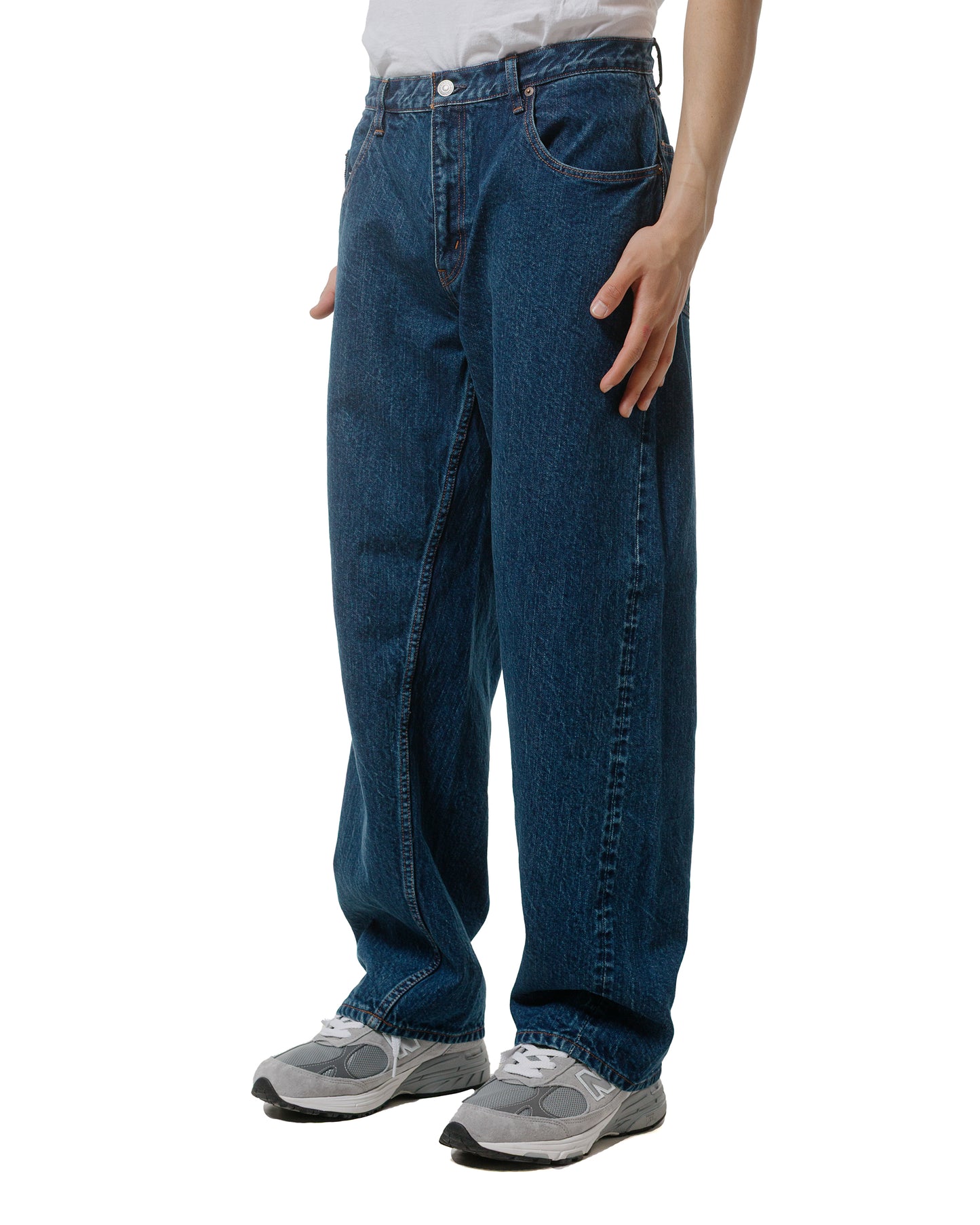lost & found CIOTA CIOTA Baggy 5 Pockets Pants Dark Blue Damage