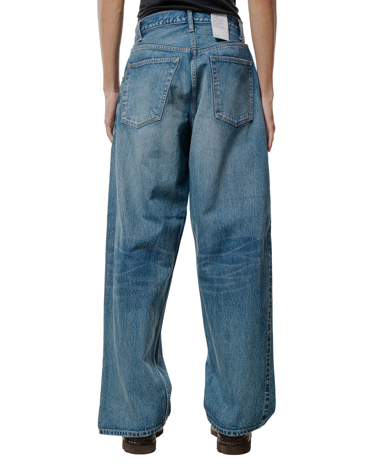 lost & found CIOTA CIOTA Baggy 5 Pockets Pants Medium Dark Blue Damage