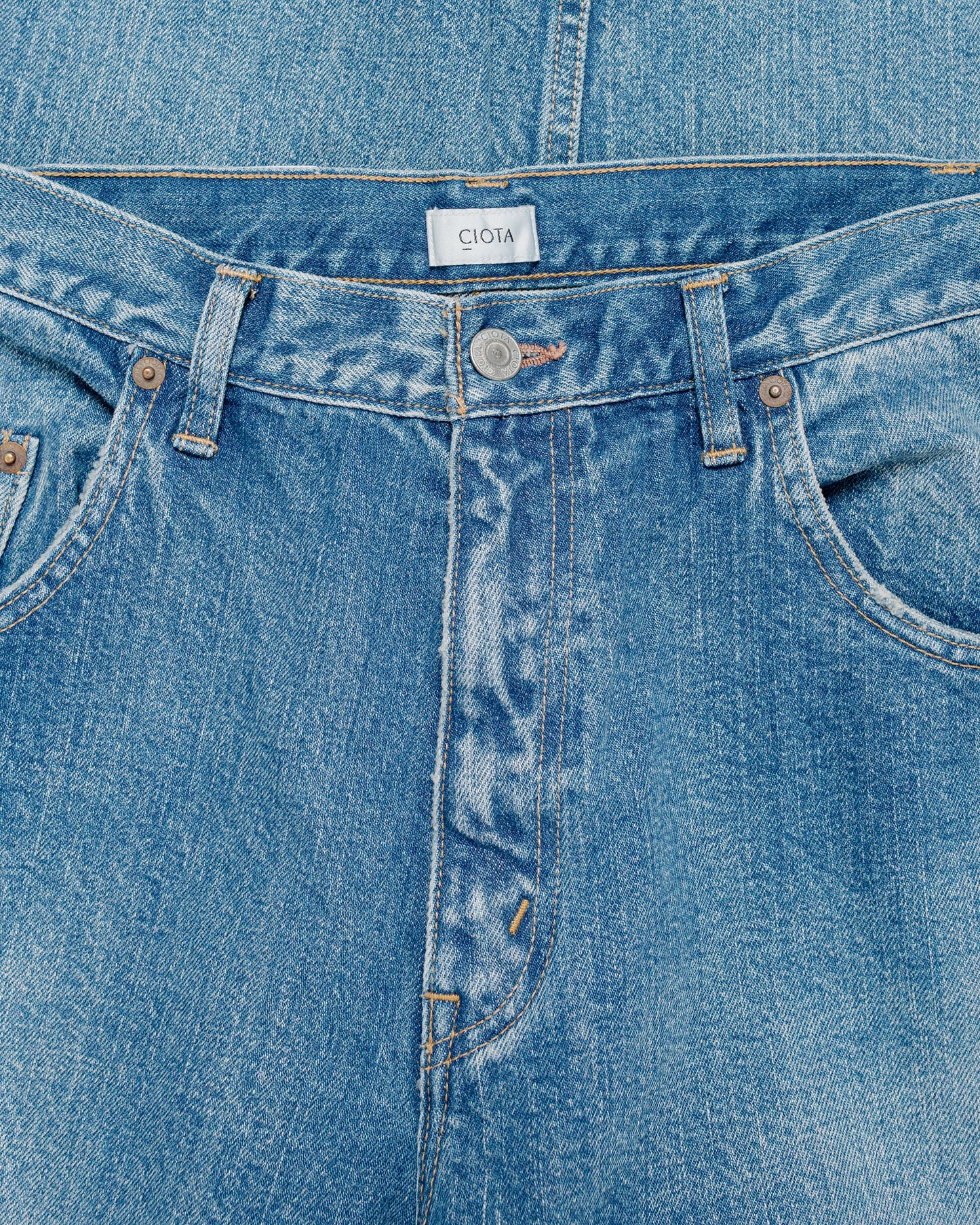 lost & found CIOTA CIOTA Baggy 5 Pockets Pants Medium Dark Blue Damage