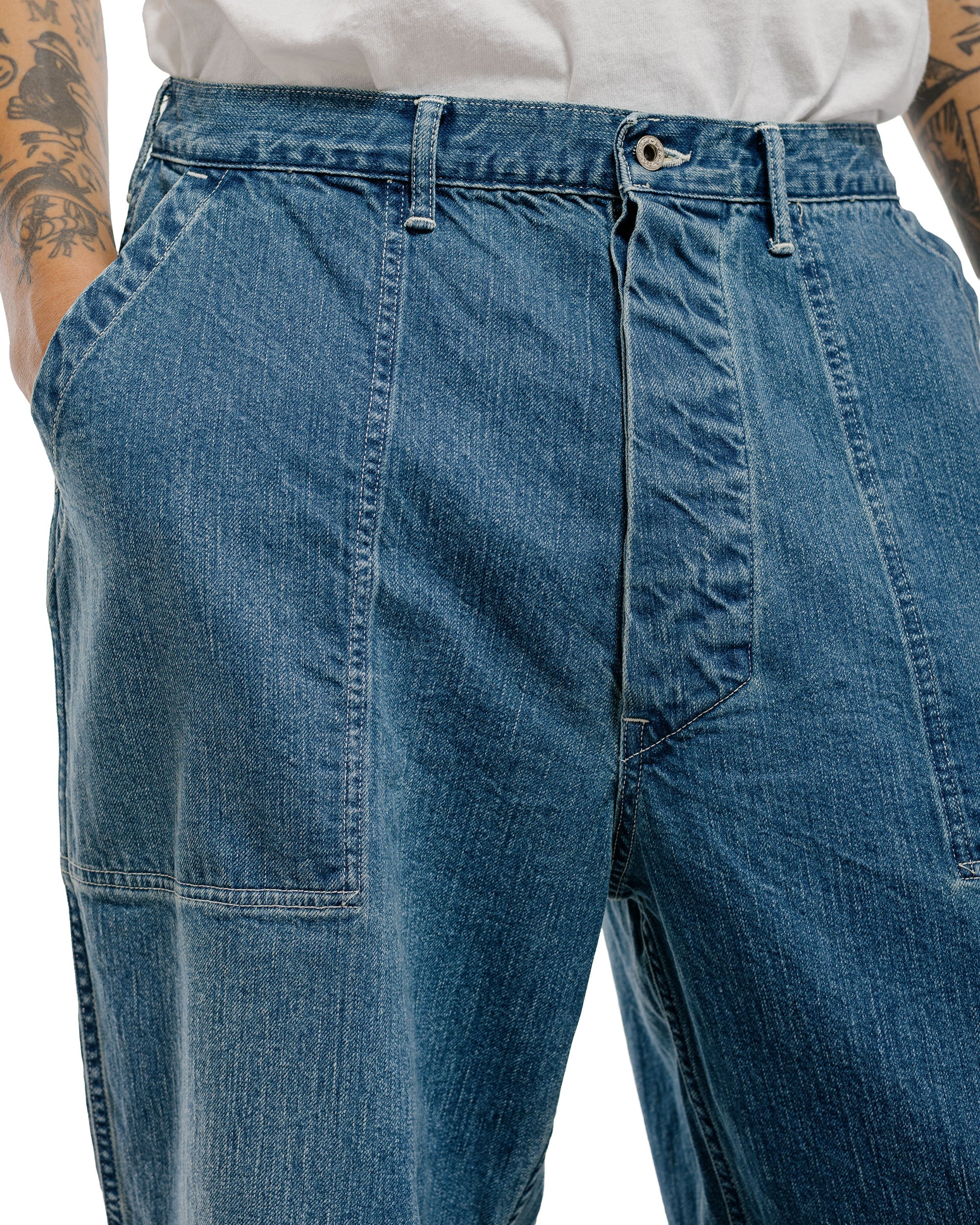 lost & found CIOTA CIOTA Denim Baker Pants Medium Blue