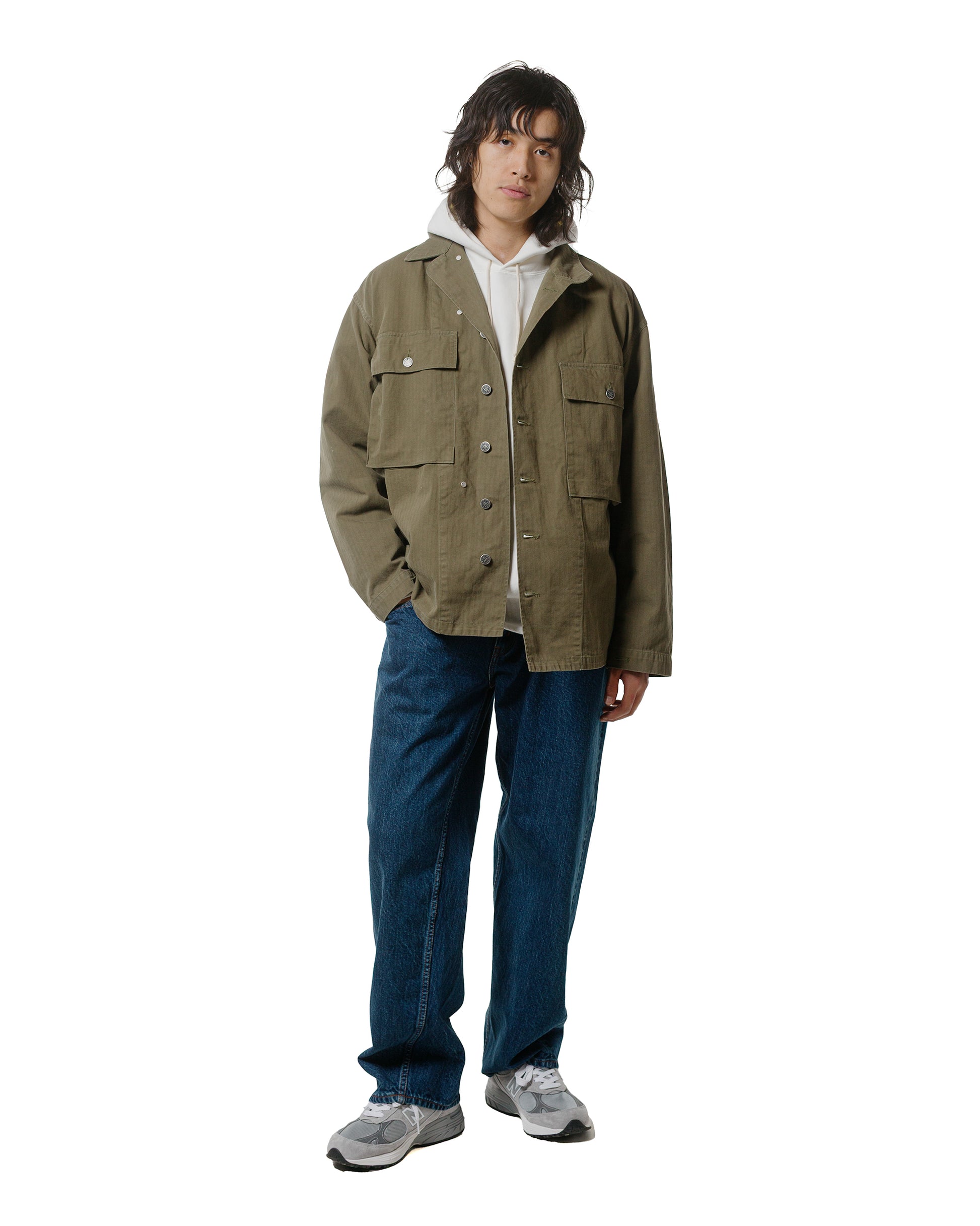 lost & found CIOTA CIOTA M-43 HBT Jacket (Stone Wash) Dark Olive