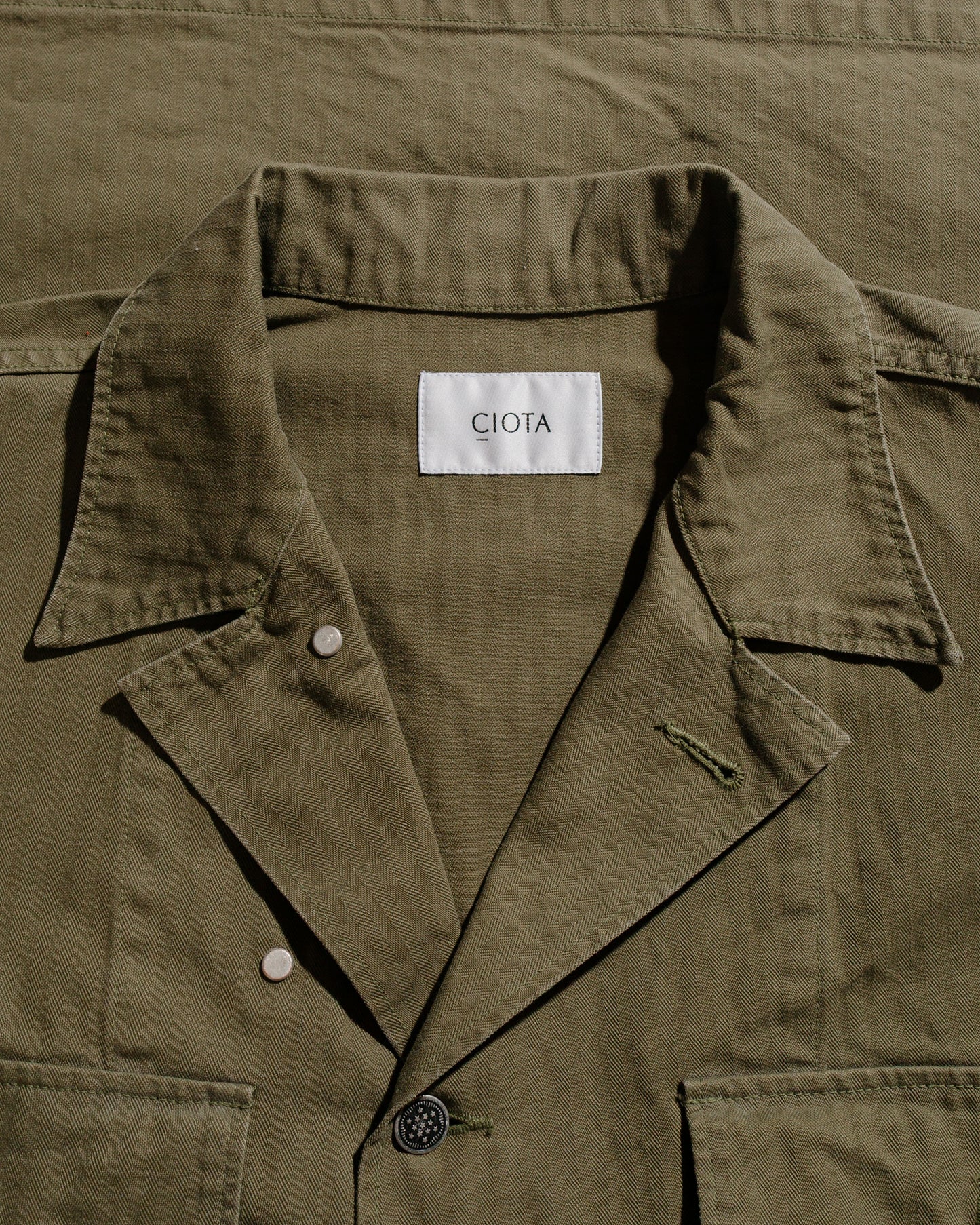 lost & found CIOTA CIOTA M-43 HBT Jacket (Stone Wash) Dark Olive