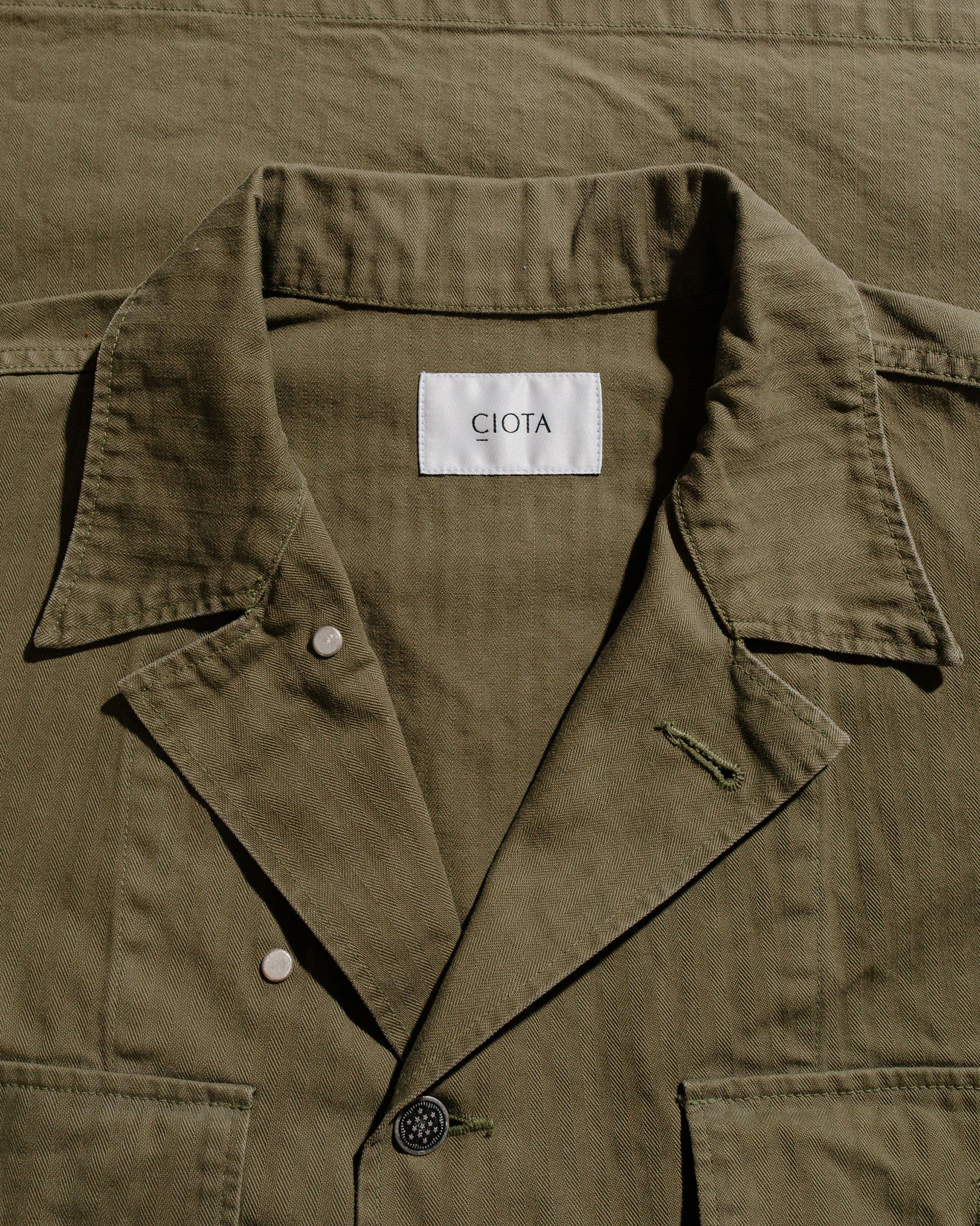 lost & found CIOTA CIOTA M-43 HBT Jacket (Stone Wash) Dark Olive