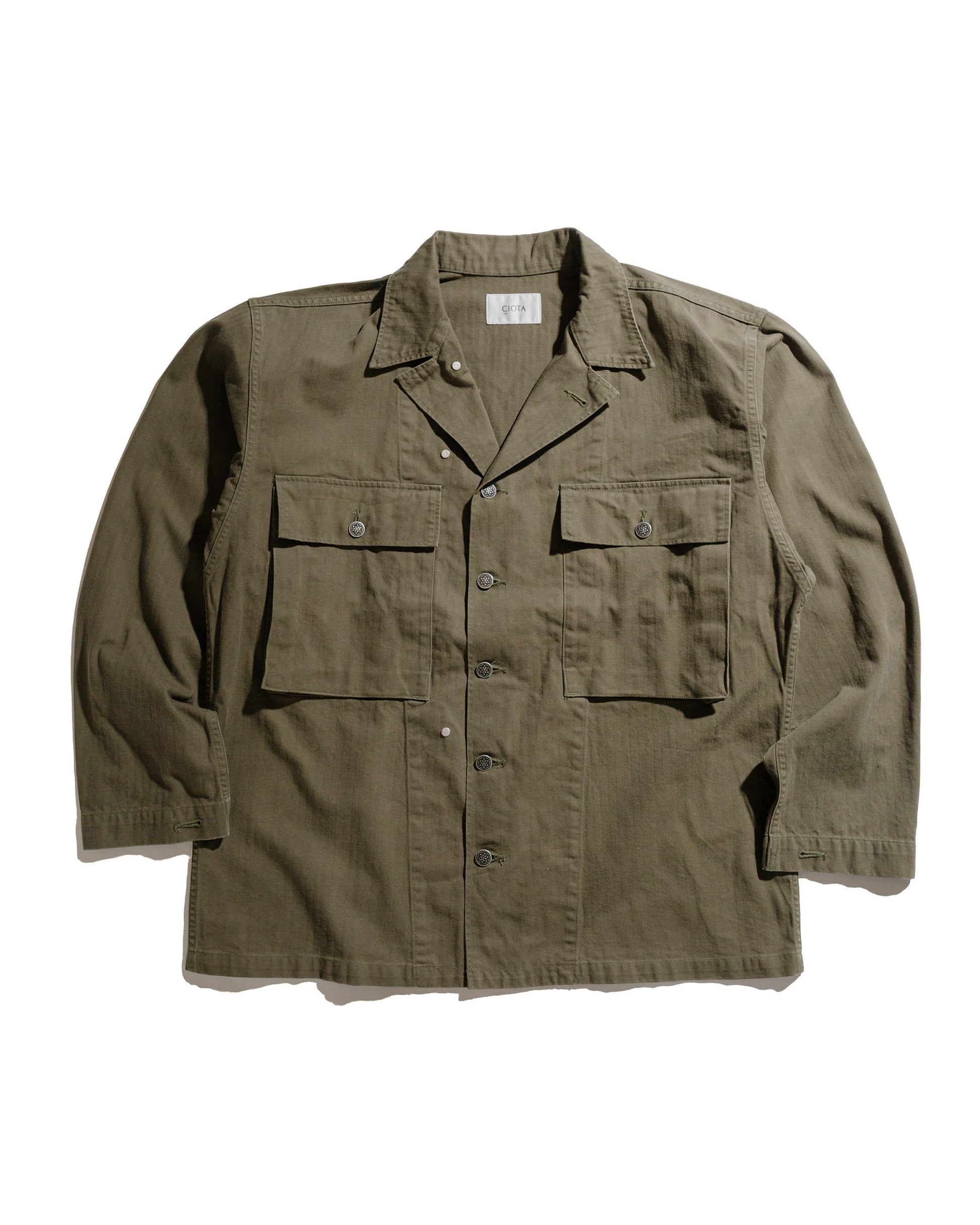 lost & found CIOTA CIOTA M-43 HBT Jacket (Stone Wash) Dark Olive