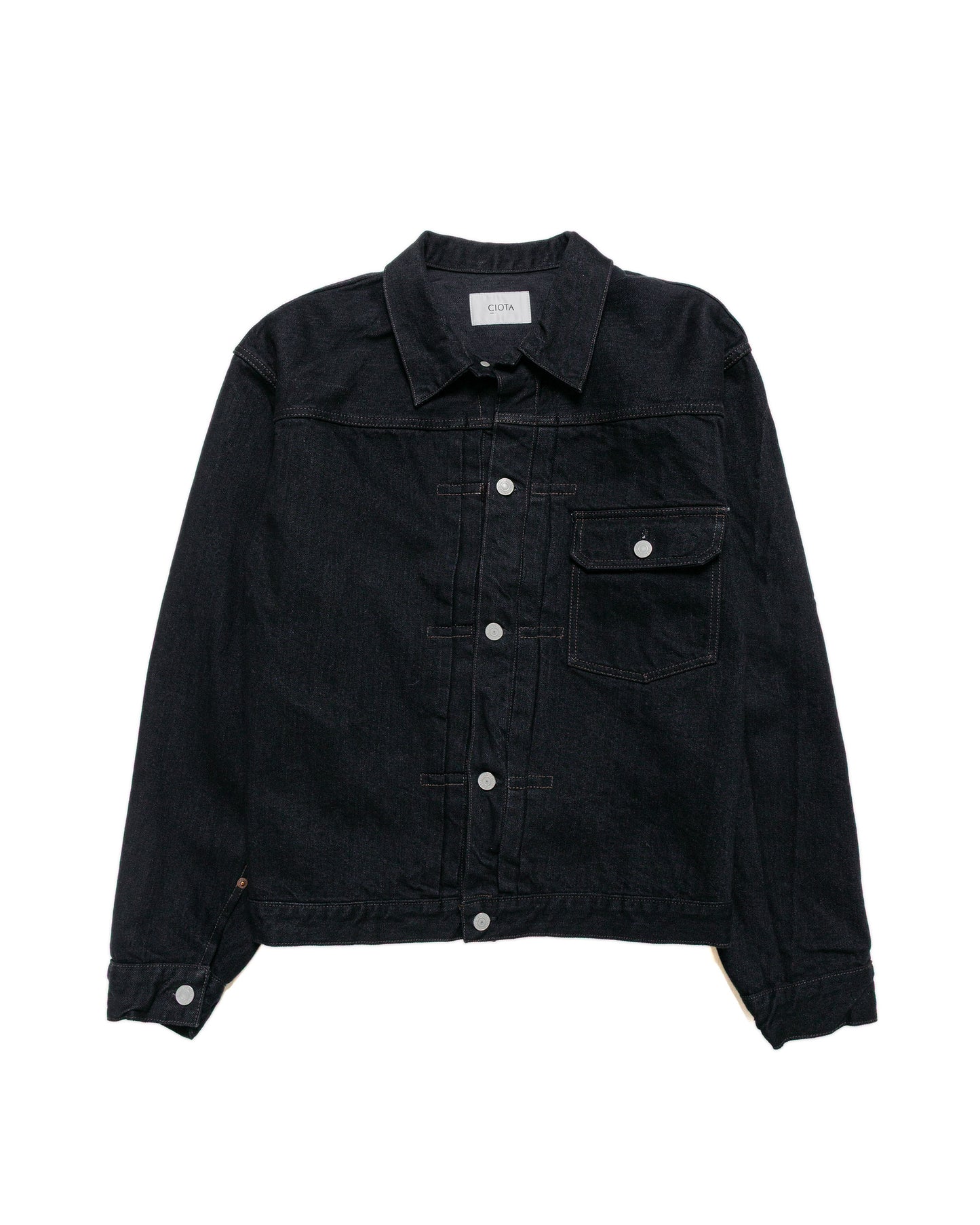 lost & found CIOTA CIOTA Single Pocket Denim Jacket Black One Wash