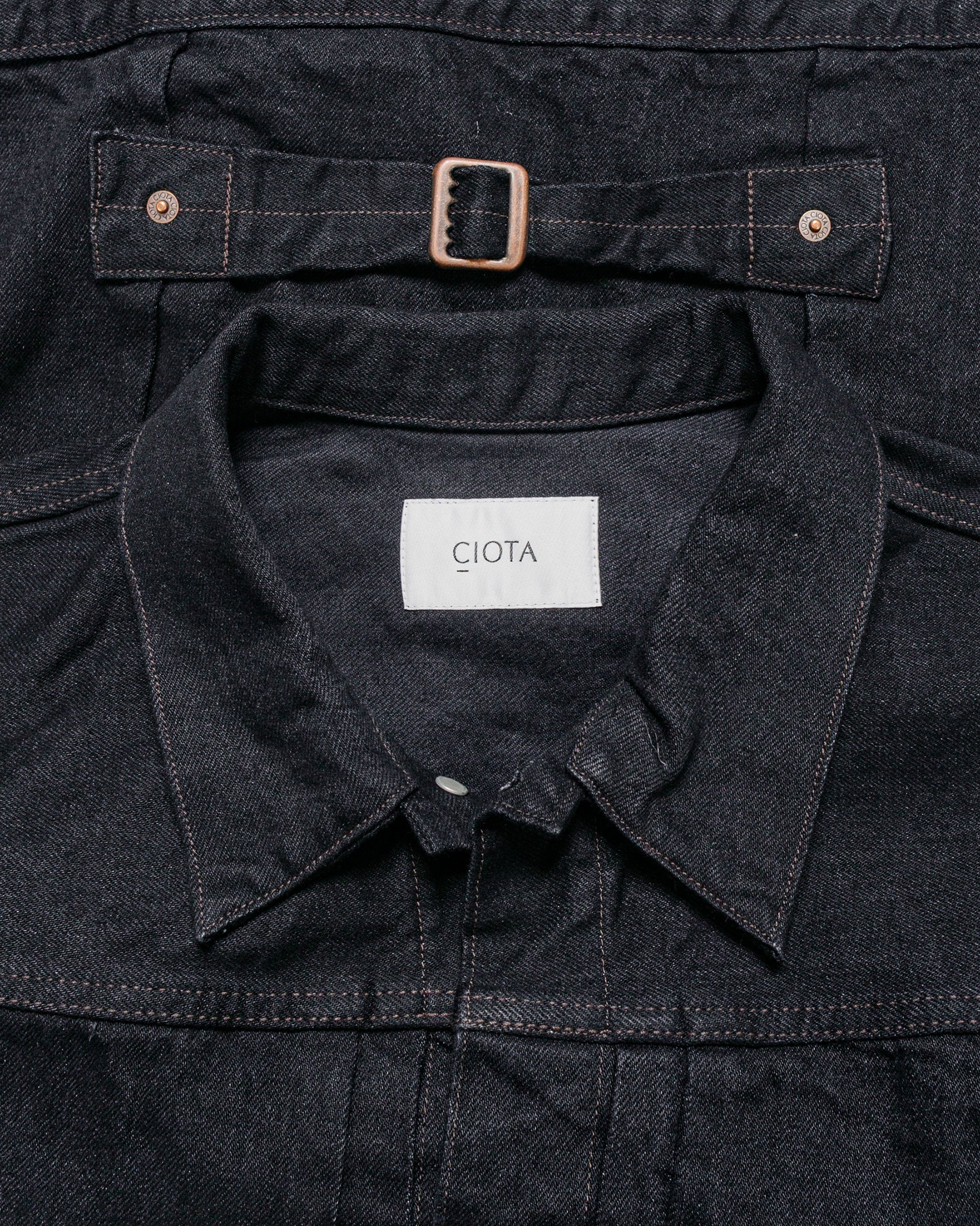 lost & found CIOTA CIOTA Single Pocket Denim Jacket Black One Wash