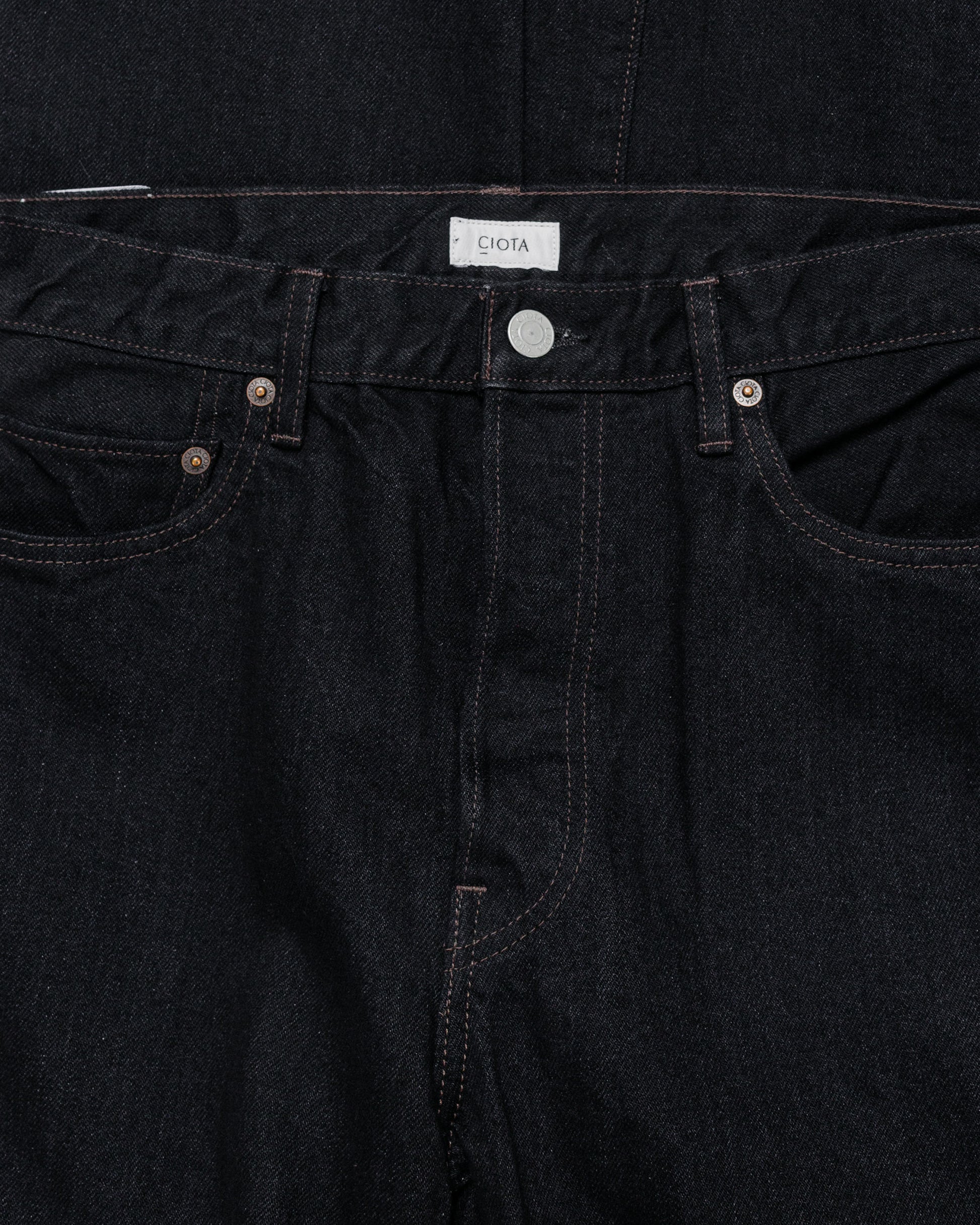 lost & found CIOTA CIOTA Straight 5 Pocket Pants Black One Wash