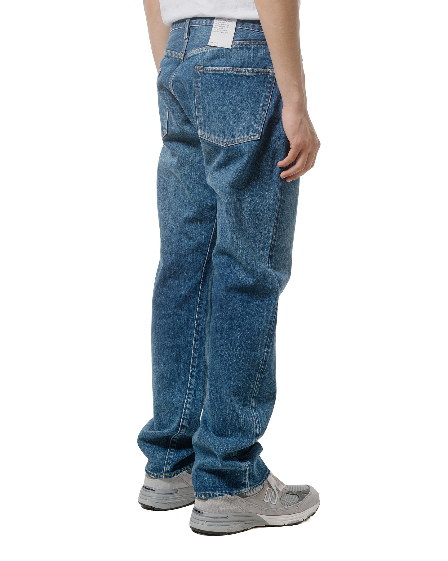 lost & found CIOTA CIOTA Straight 5 Pocket Pants (Real Indigo) Medium Dark Blue Damage