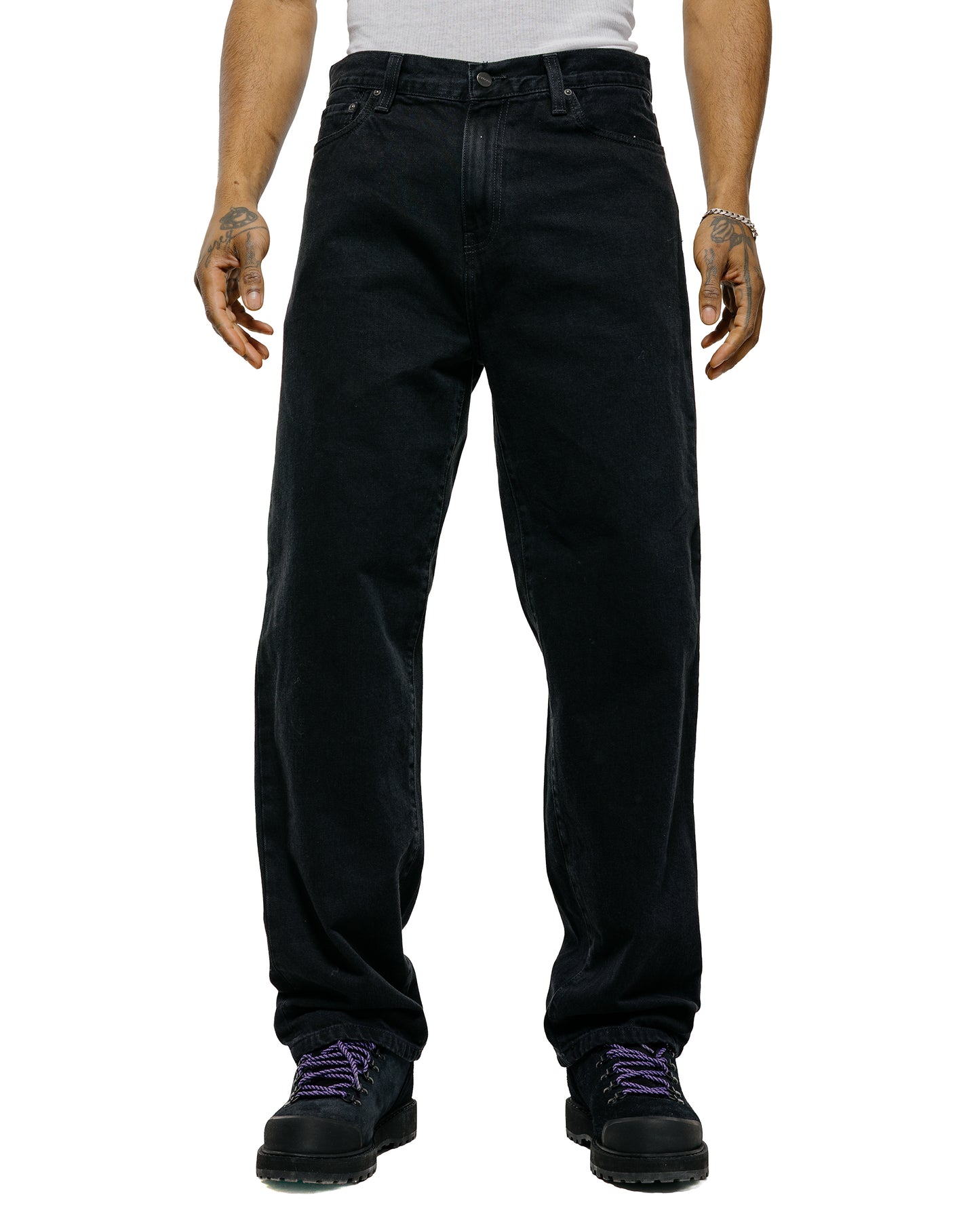 lost & found Carhartt Work In Progress Carhartt W.I.P. Aaron Pant Black Stone Washed