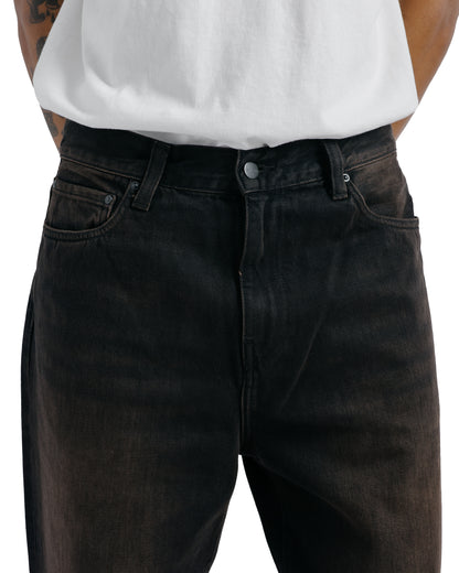 Carhartt W.I.P. Aaron Pant Camano Denim Black Tobacco Used Wash