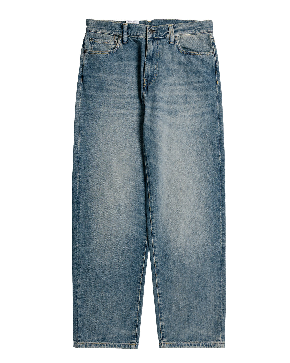 Carhartt W.I.P. Aaron Pant Camano Denim Blue Worn Used Wash