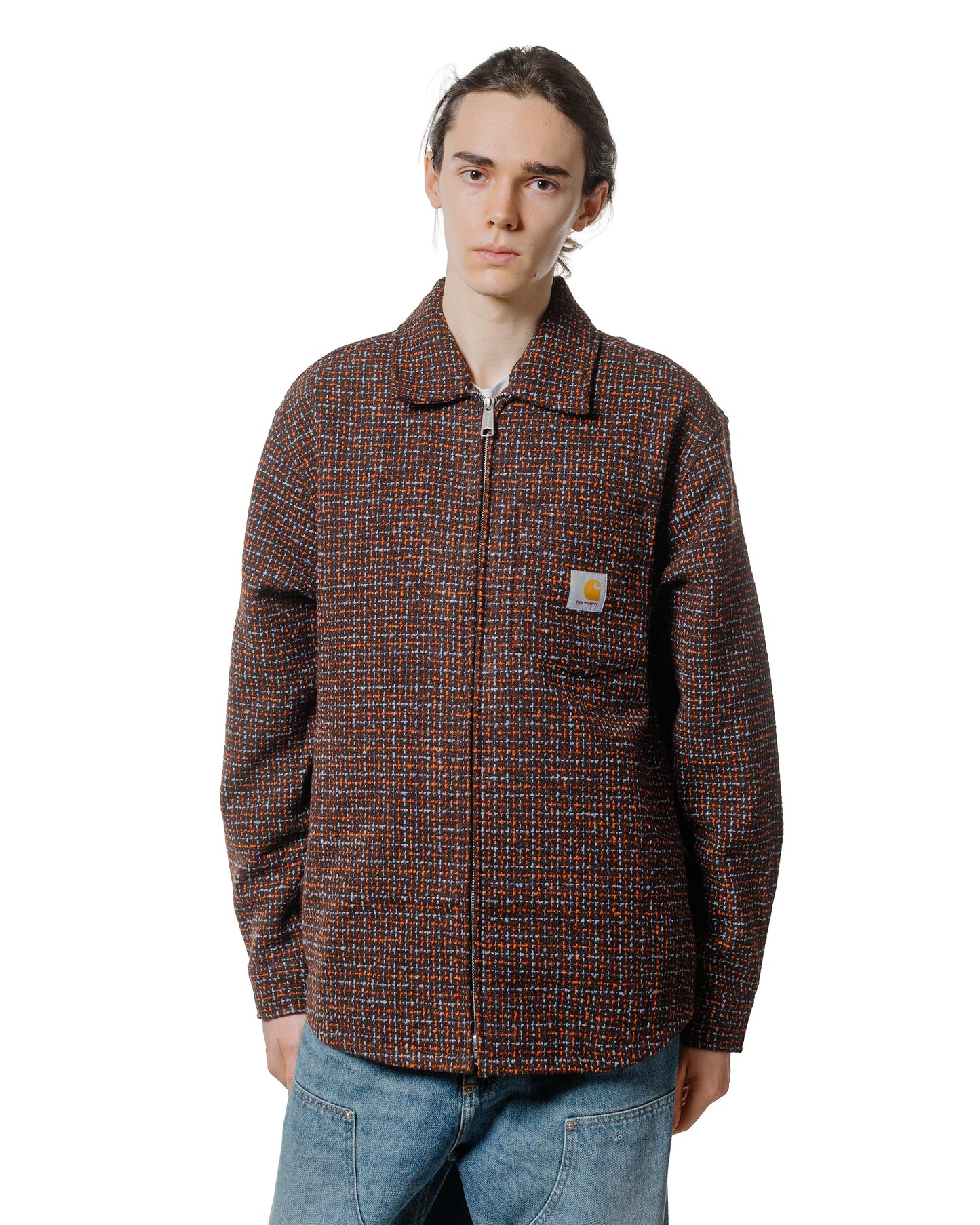 lost & found Carhartt Work In Progress Carhartt W.I.P. Bellamy Check Shirt Jacket Tobacco