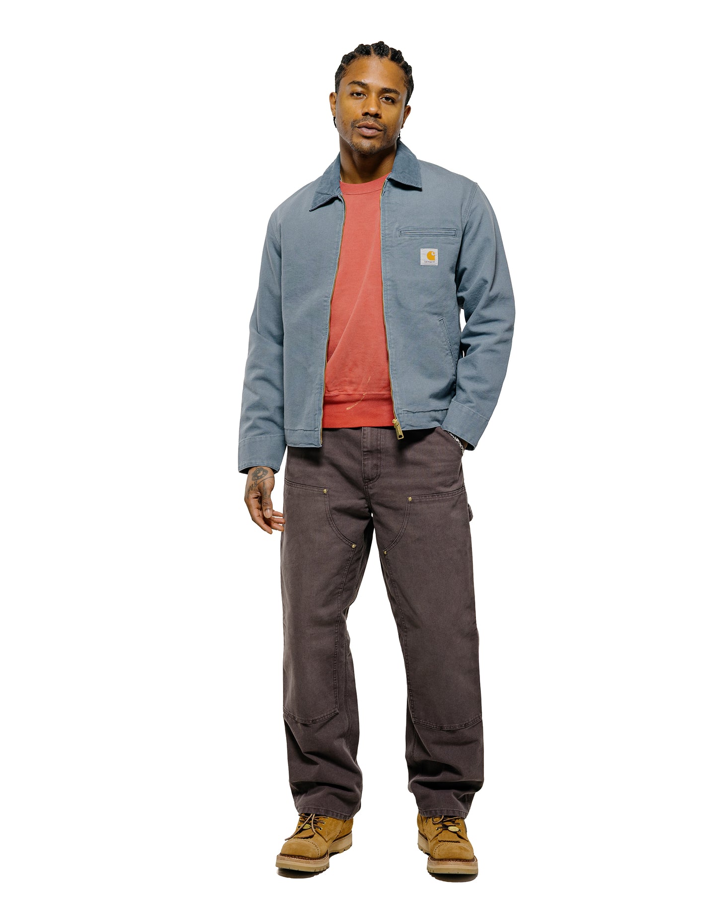 lost & found Carhartt Work In Progress Carhartt W.I.P. Double Knee Pant Shale Stone Canvas