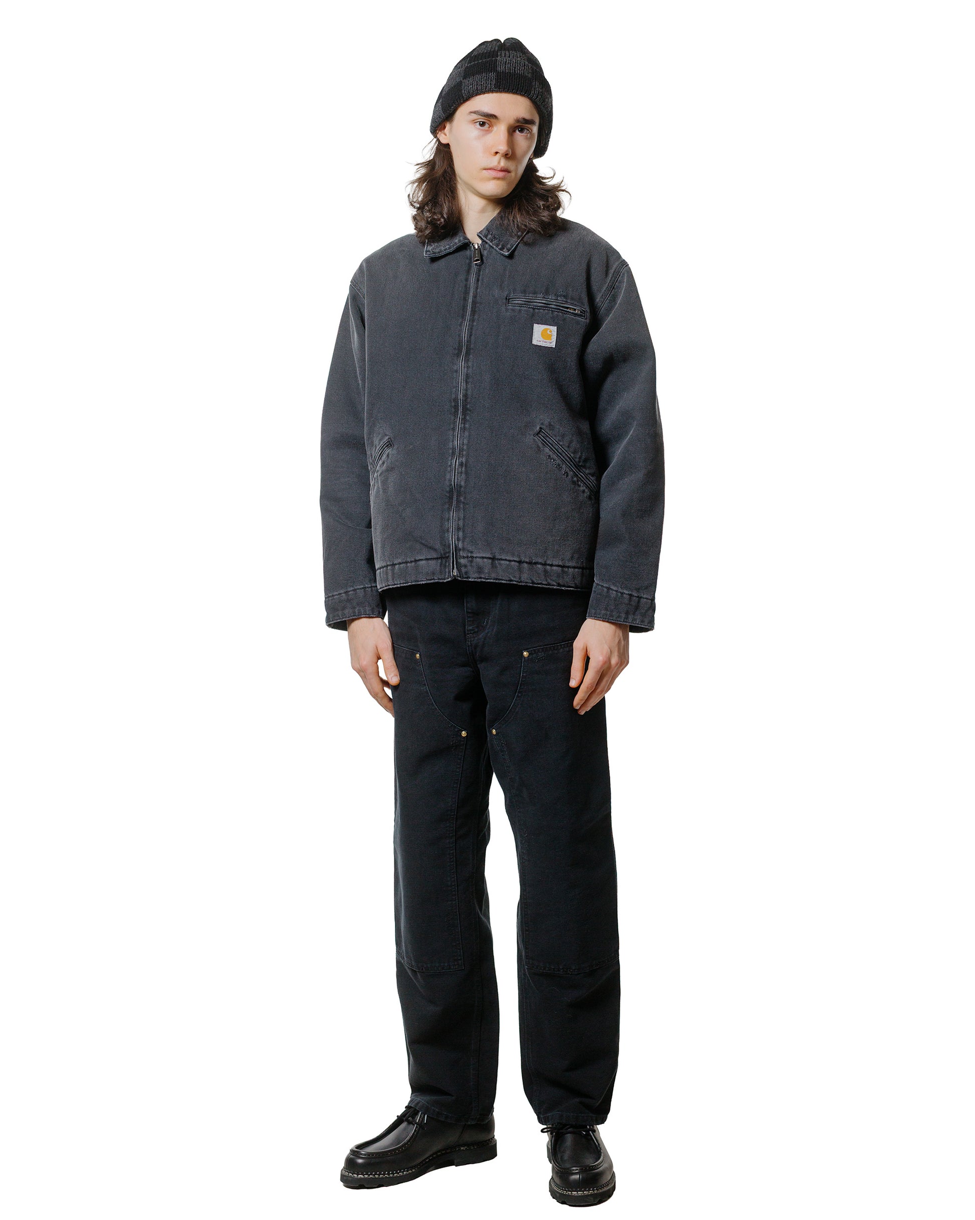 lost & found Carhartt Work In Progress Carhartt W.I.P. OG Detroit Jacket Black Grind Wash