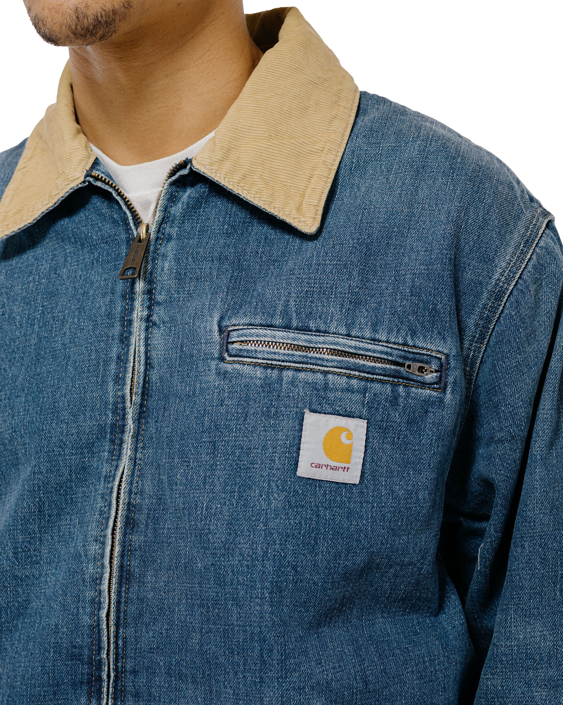 Carhartt W.I.P. OG Detroit Jacket Blue/Dusty H Brown Dark Used Wash