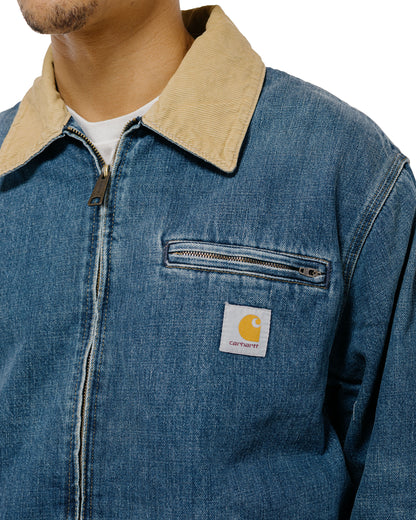 Carhartt W.I.P. OG Detroit Jacket Blue/Dusty H Brown Dark Used Wash