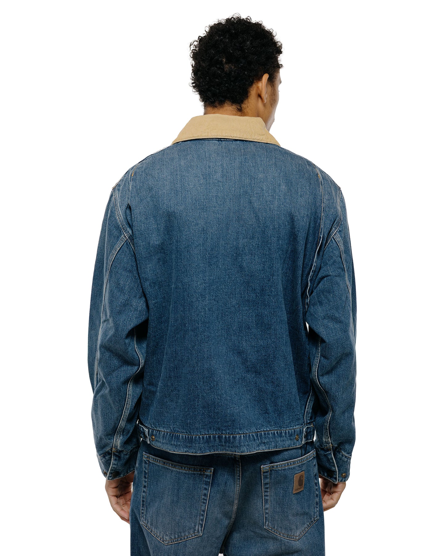 Carhartt W.I.P. OG Detroit Jacket Blue/Dusty H Brown Dark Used Wash