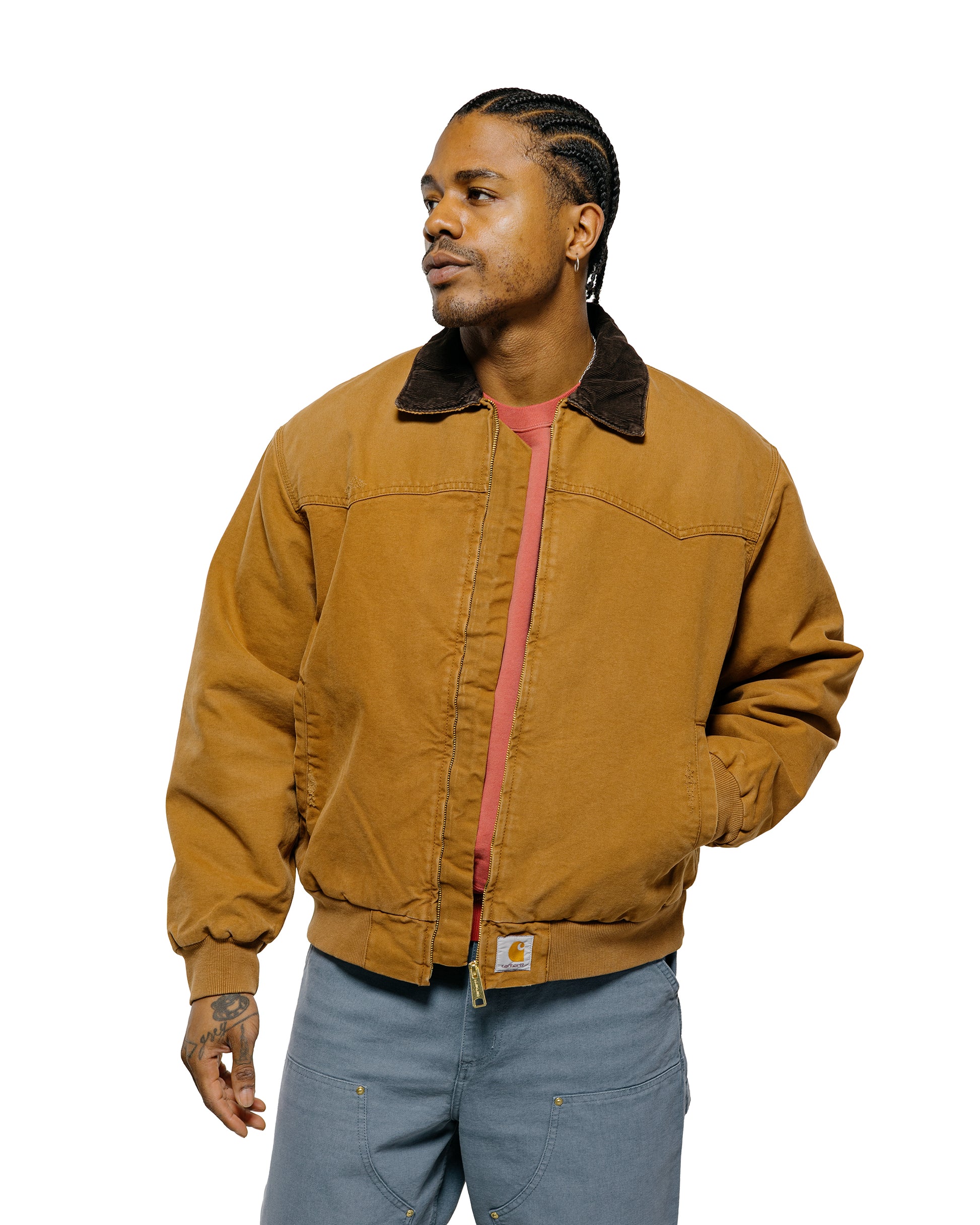 lost & found Carhartt Work In Progress Carhartt W.I.P. OG Santa Fe Jacket Hamilton Brown/Tobacco Grind Wash