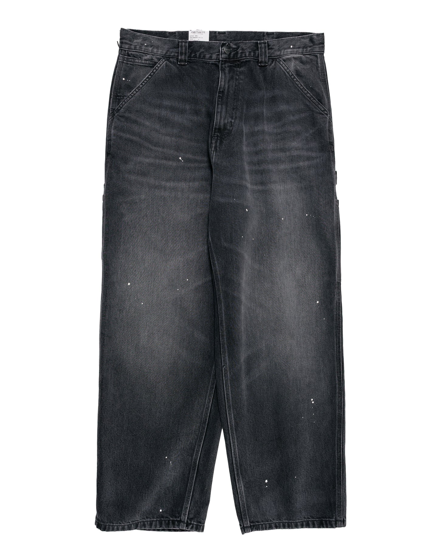 lost & found Carhartt Work In Progress Carhartt W.I.P. OG Single Knee Pant Black Destroy Wash Splatter
