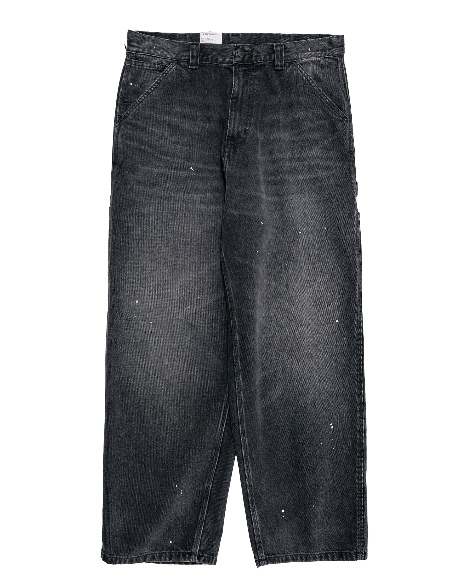 lost & found Carhartt Work In Progress Carhartt W.I.P. OG Single Knee Pant Black Destroy Wash Splatter