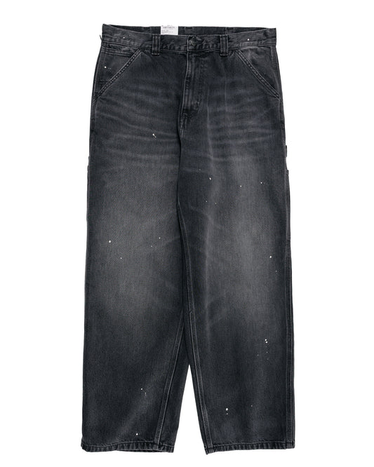 lost & found Carhartt Work In Progress Carhartt W.I.P. OG Single Knee Pant Black Destroy Wash Splatter