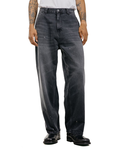 lost & found Carhartt Work In Progress Carhartt W.I.P. OG Single Knee Pant Black Destroy Wash Splatter