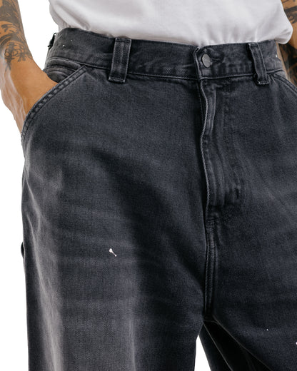lost & found Carhartt Work In Progress Carhartt W.I.P. OG Single Knee Pant Black Destroy Wash Splatter