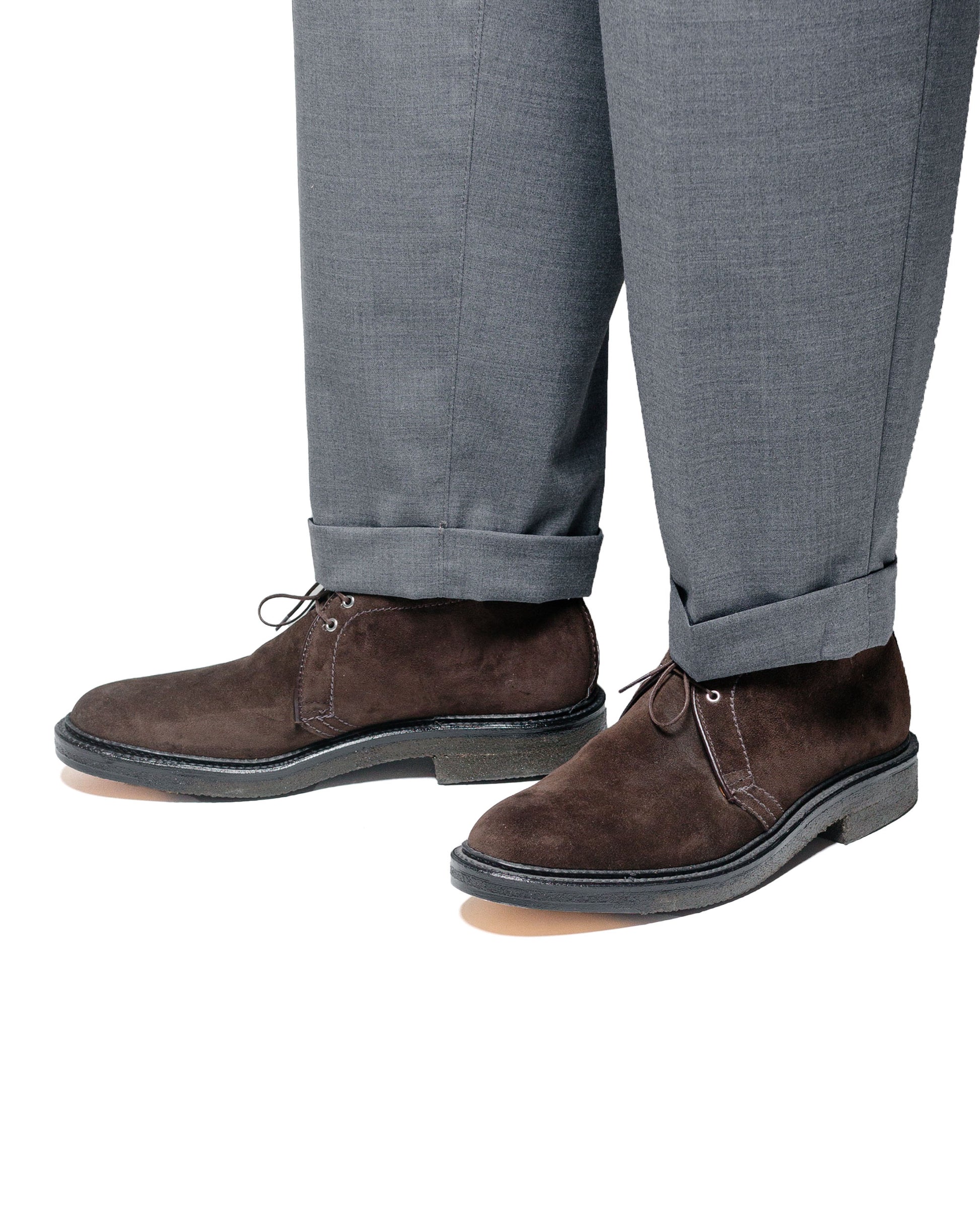 lost & found Alden Alden Chukka Dark Chocolate Suede with Crepe Sole G1701