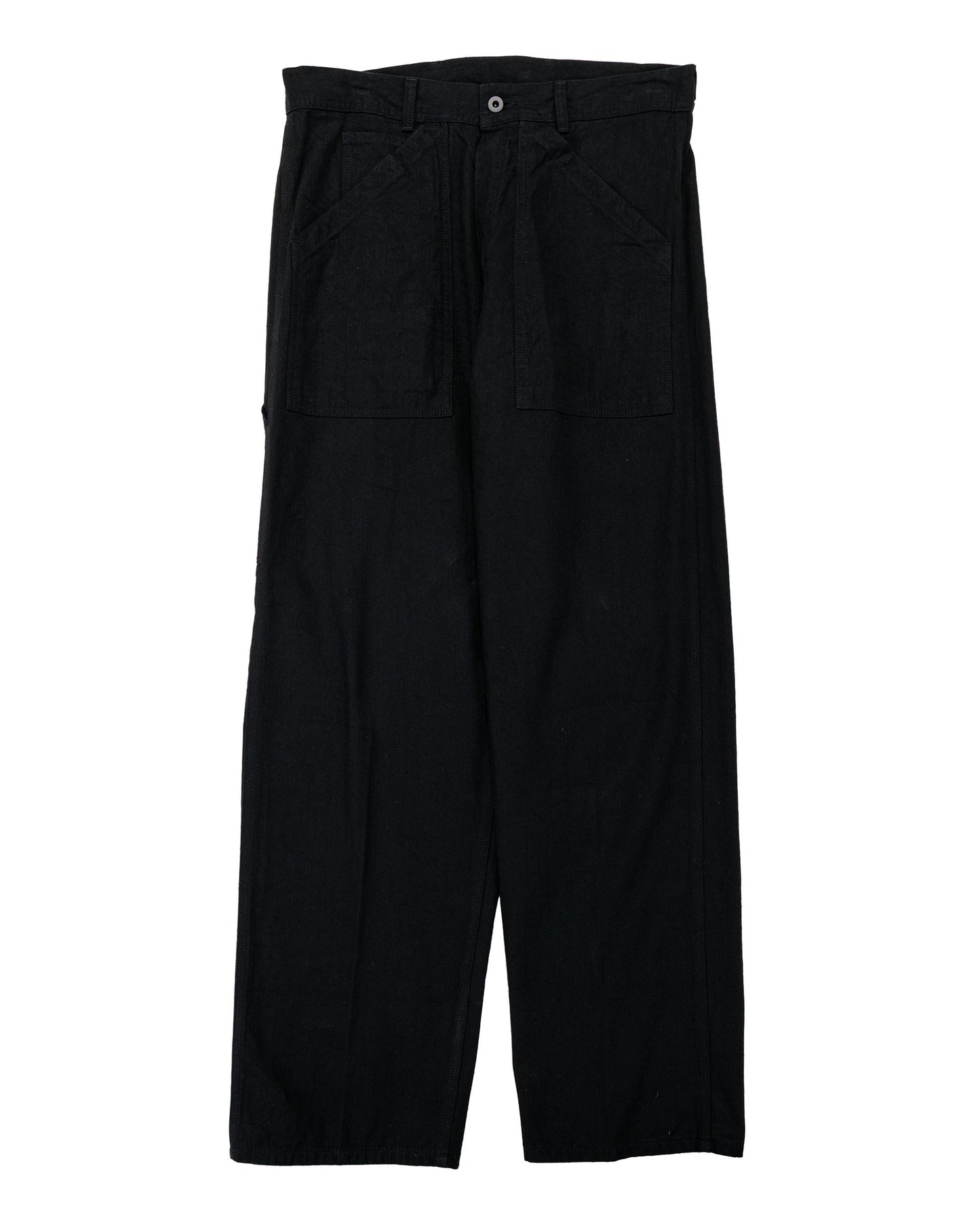lost & found Cohérence Cohérence Paul Linen/Cotton Chevron Trouser Black