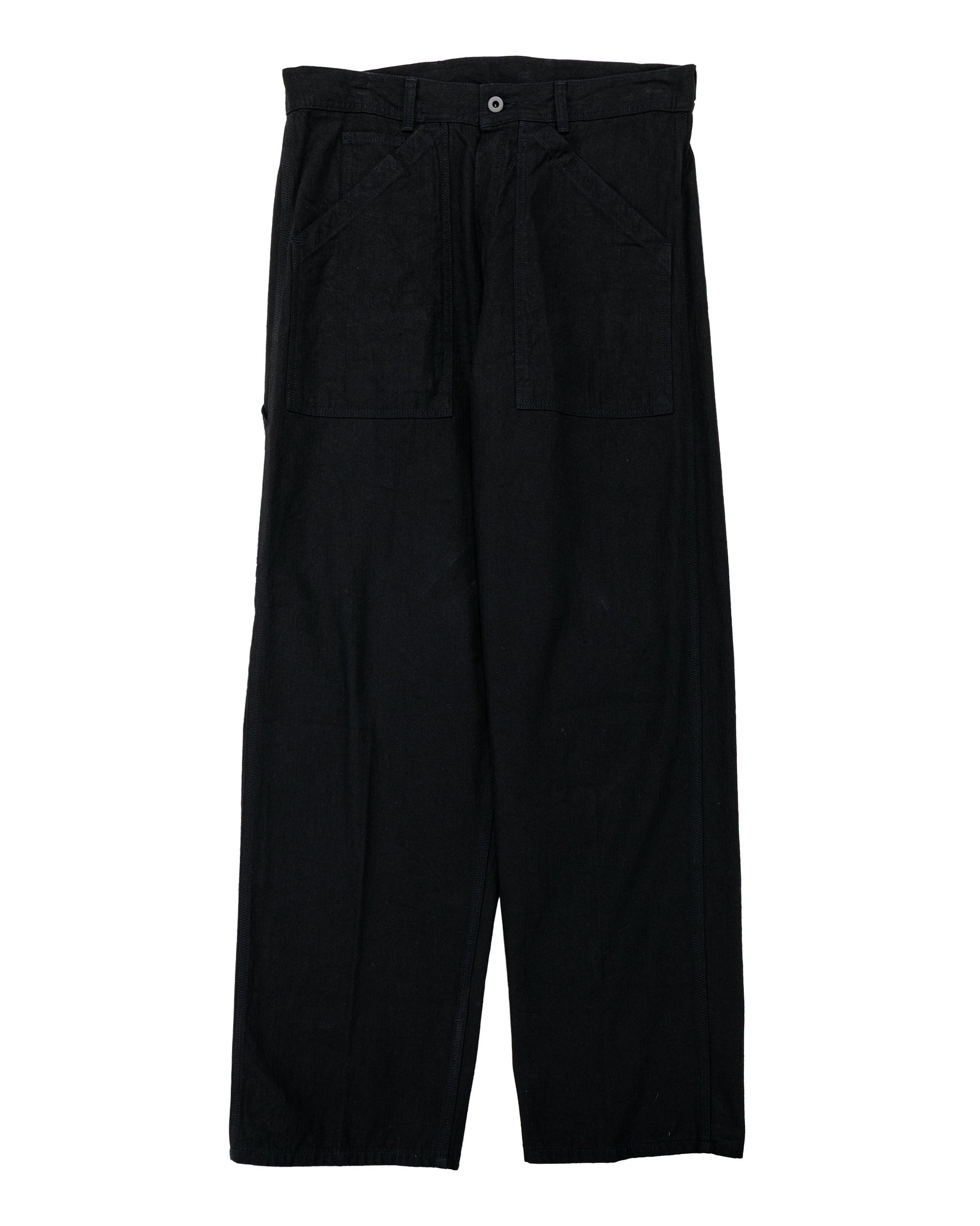 lost & found Cohérence Cohérence Paul Linen/Cotton Chevron Trouser Black