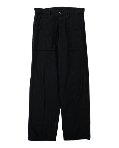 lost & found Cohérence Cohérence Paul Linen/Cotton Chevron Trouser Black