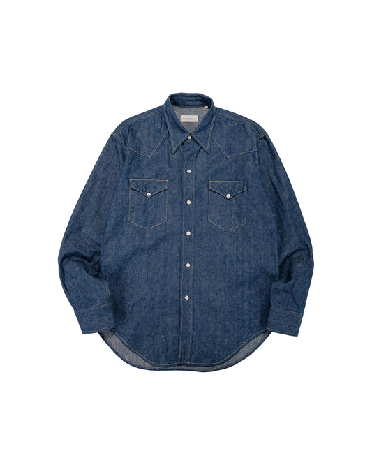 lost & found Cohérence Cohérence Abiquiu 10oz Logger Selvedge Denim Shirt Indigo