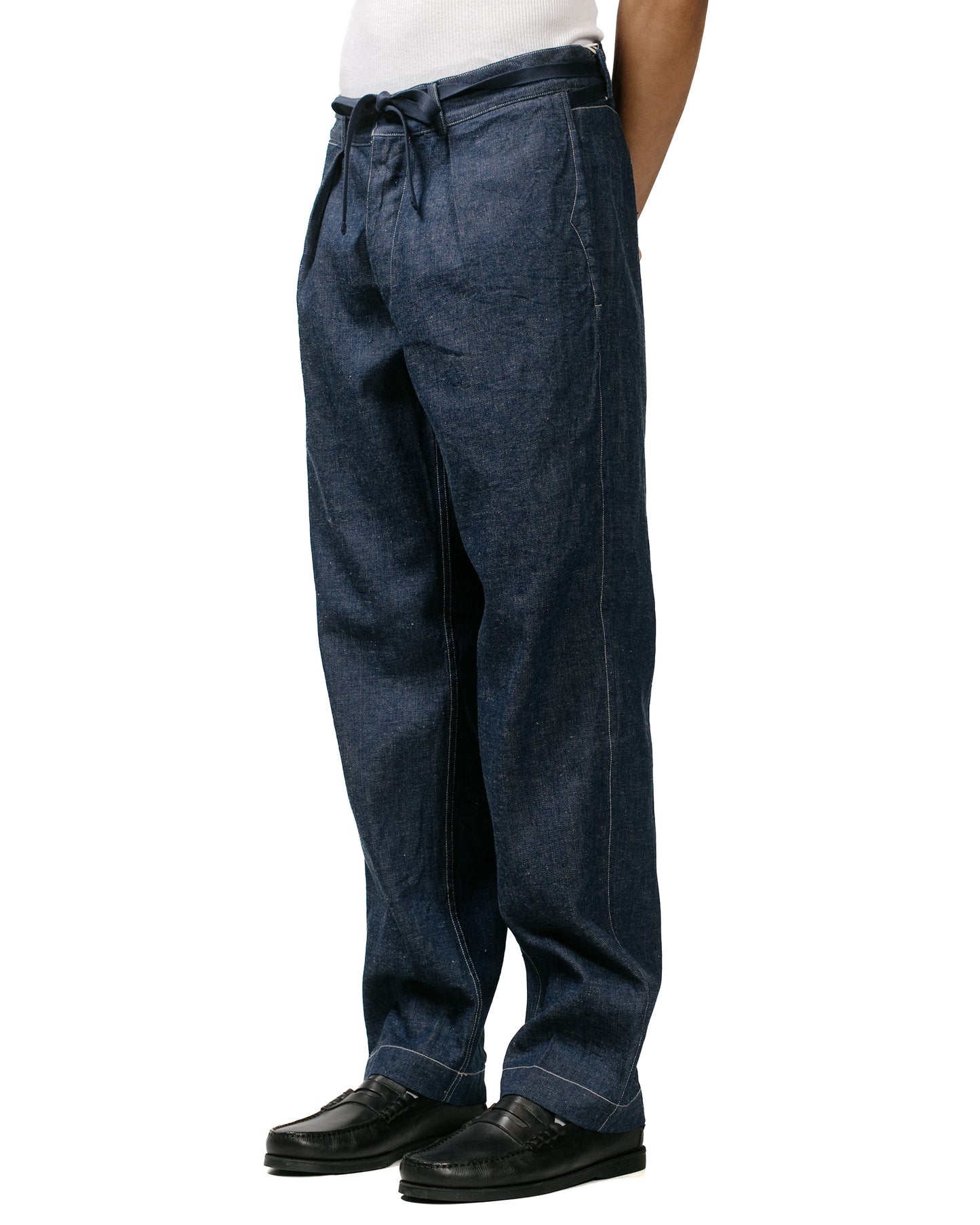 lost & found Cohérence Cohérence Alain 10oz Logger Selvedge Denim Trouser Indigo