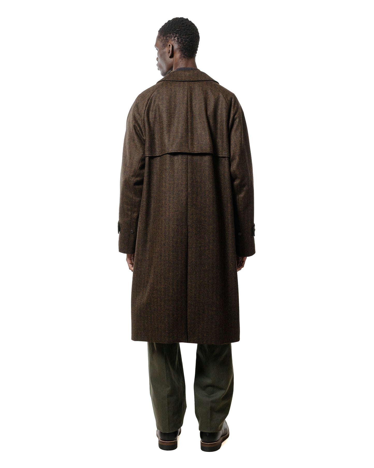 lost & found Cohérence Cohérence FouFou II Coat Chevron Tweed Jersey Brown