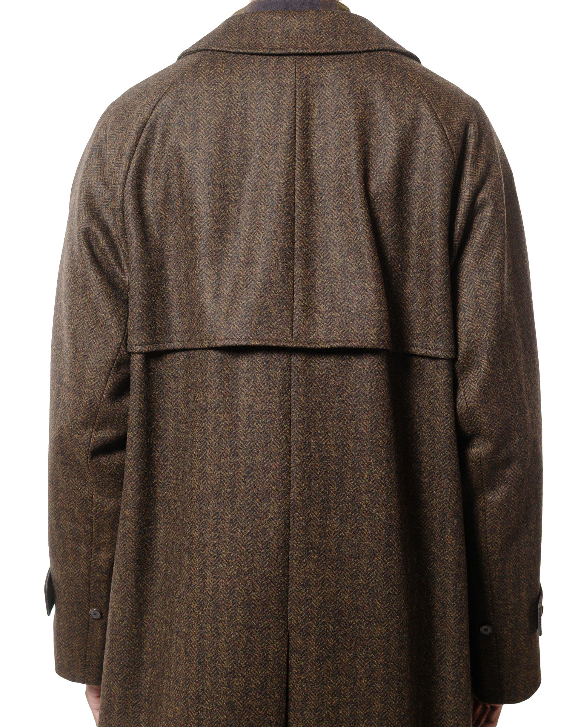 lost & found Cohérence Cohérence FouFou II Coat Chevron Tweed Jersey Brown