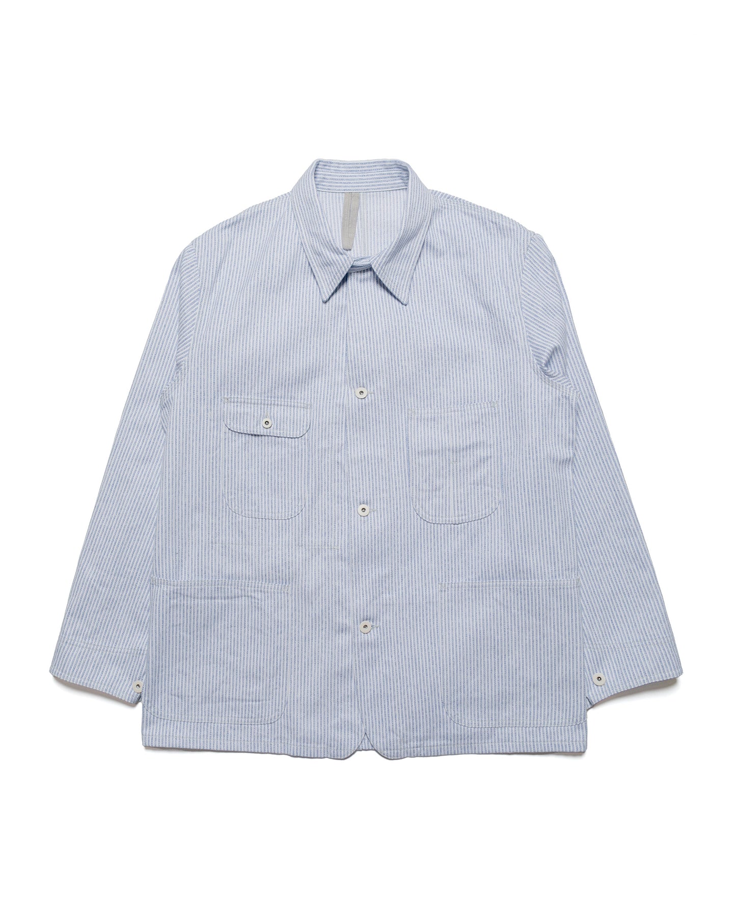 lost & found Cohérence Cohérence Jackson Jaspé Striped Twill Jacket Blue