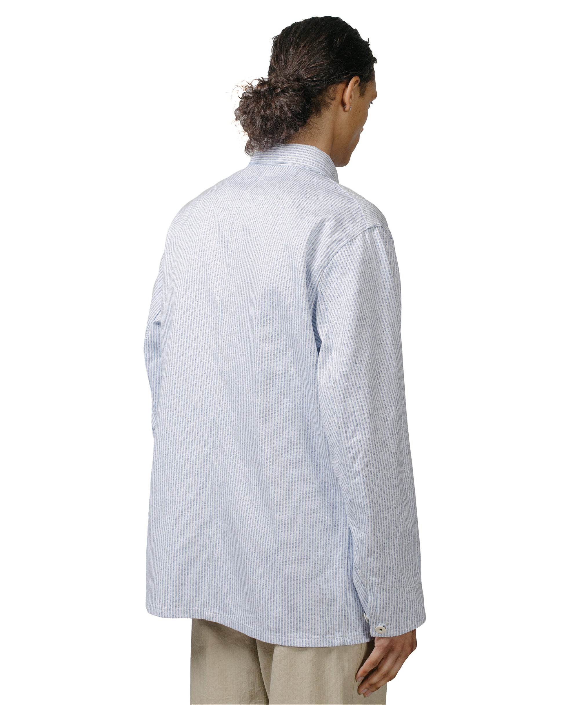 lost & found Cohérence Cohérence Jackson Jaspé Striped Twill Jacket Blue