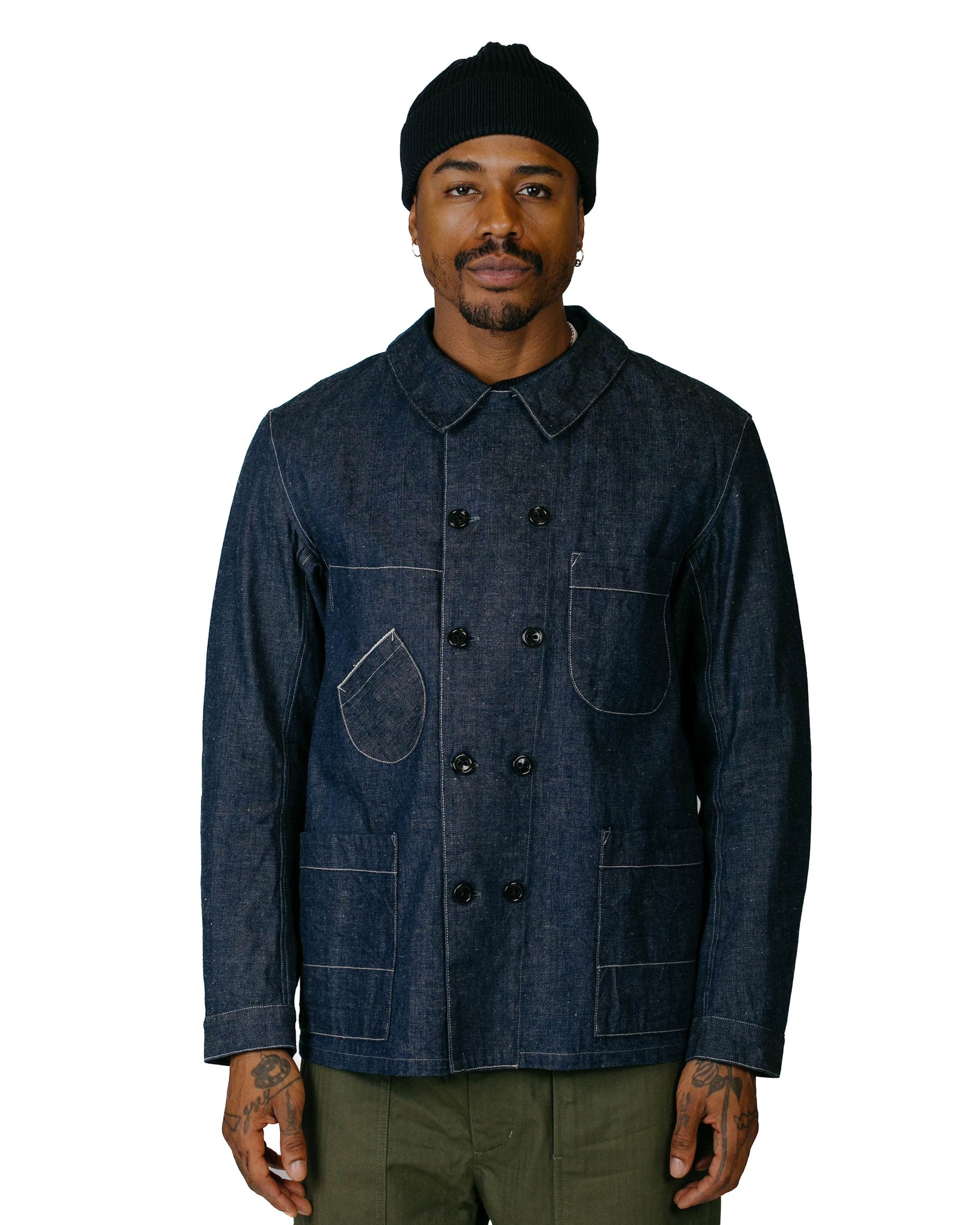 lost & found Cohérence Cohérence Kees 10oz Logger Selvedge Denim Jacket Indigo