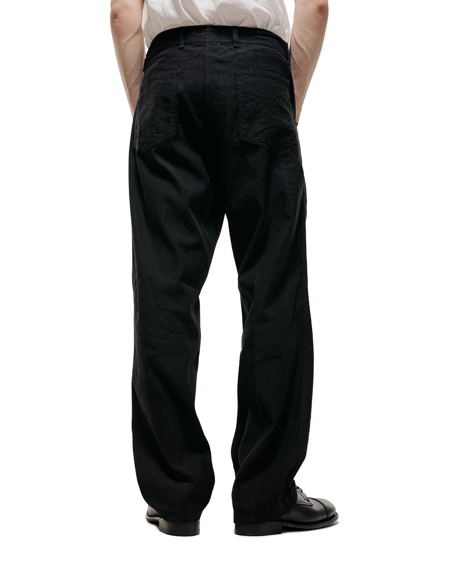 lost & found Cohérence Cohérence Paul Linen/Cotton Chevron Trouser Black